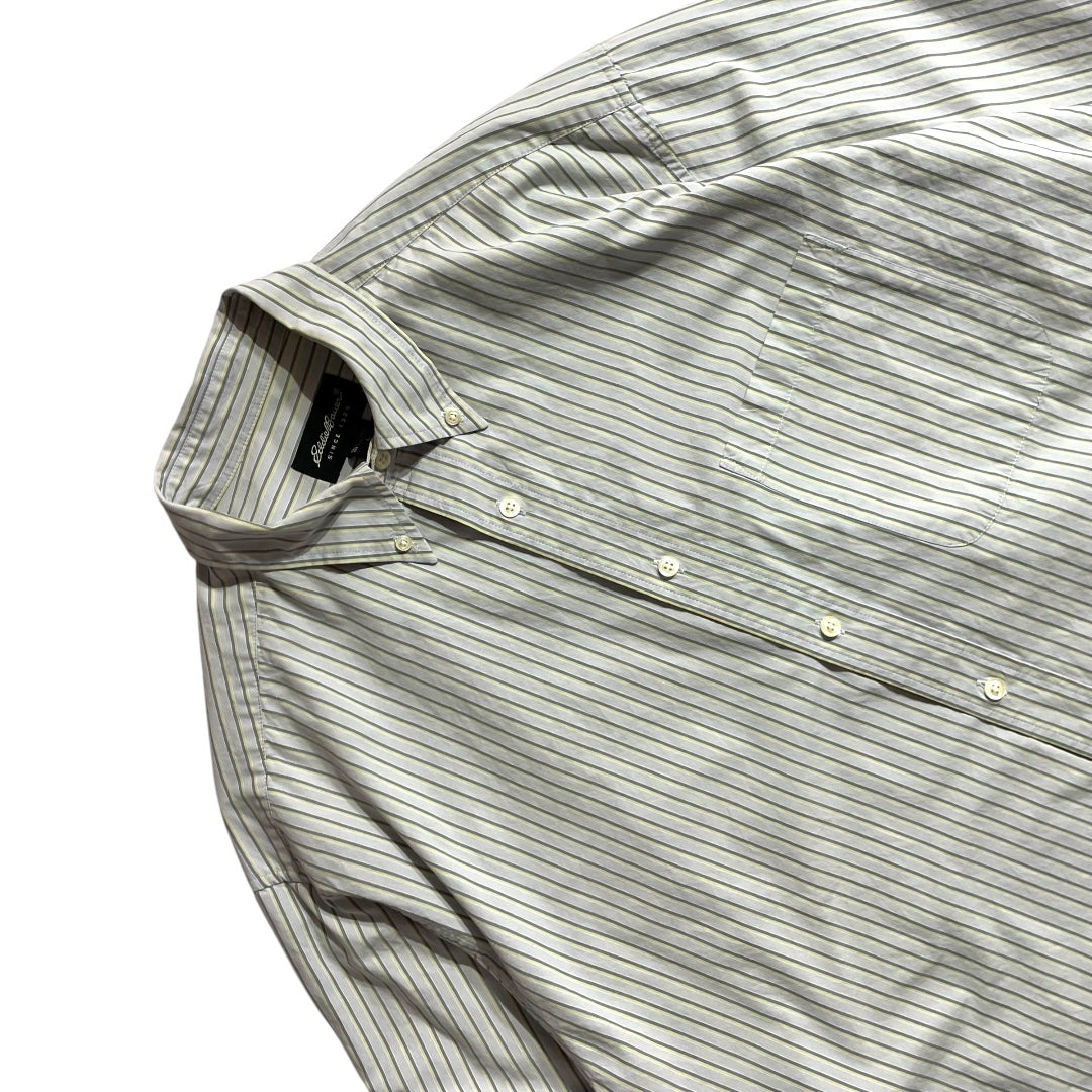 【USED】Eddie Bauer L/SL Stripe BD Shirt
