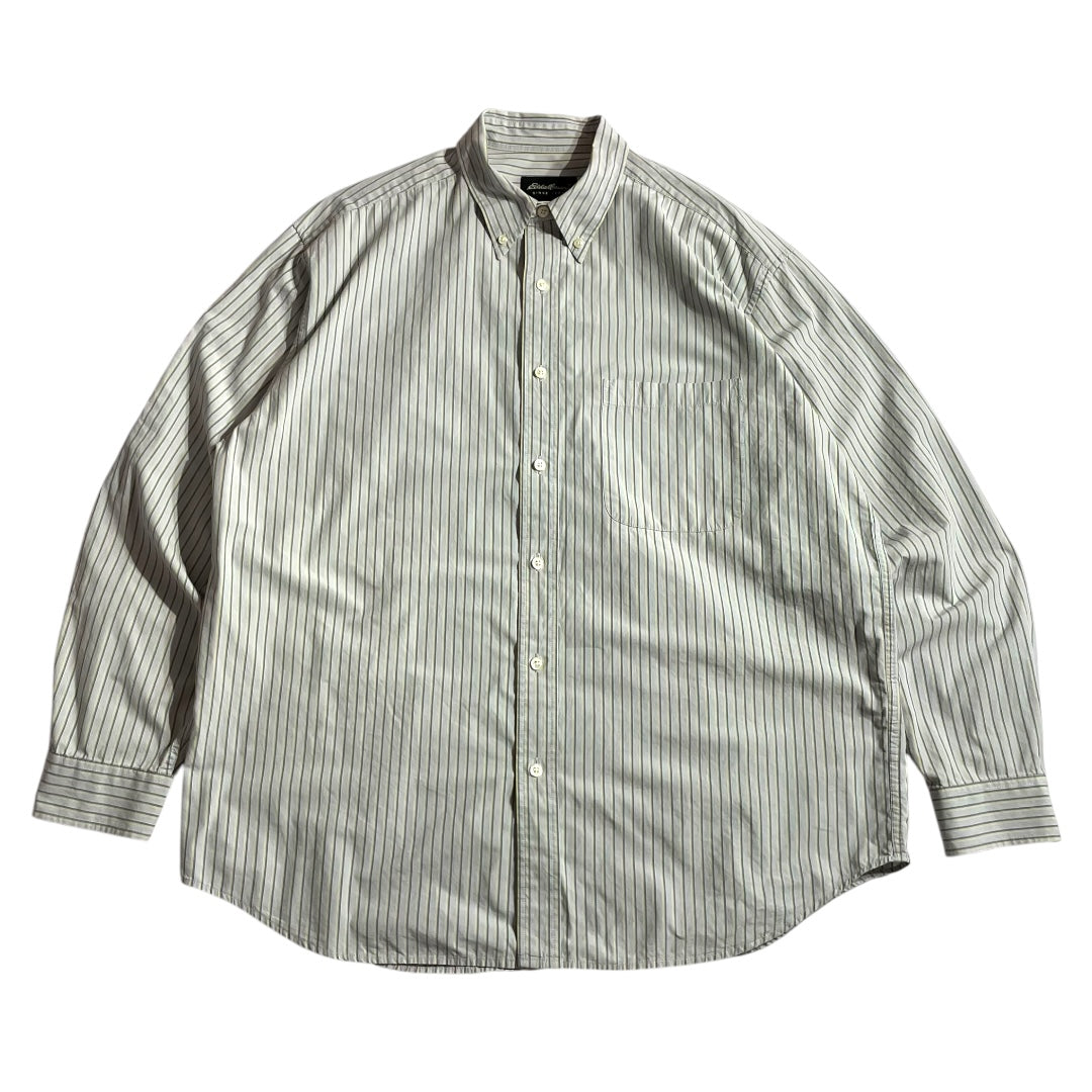 【USED】Eddie Bauer L/SL Stripe BD Shirt