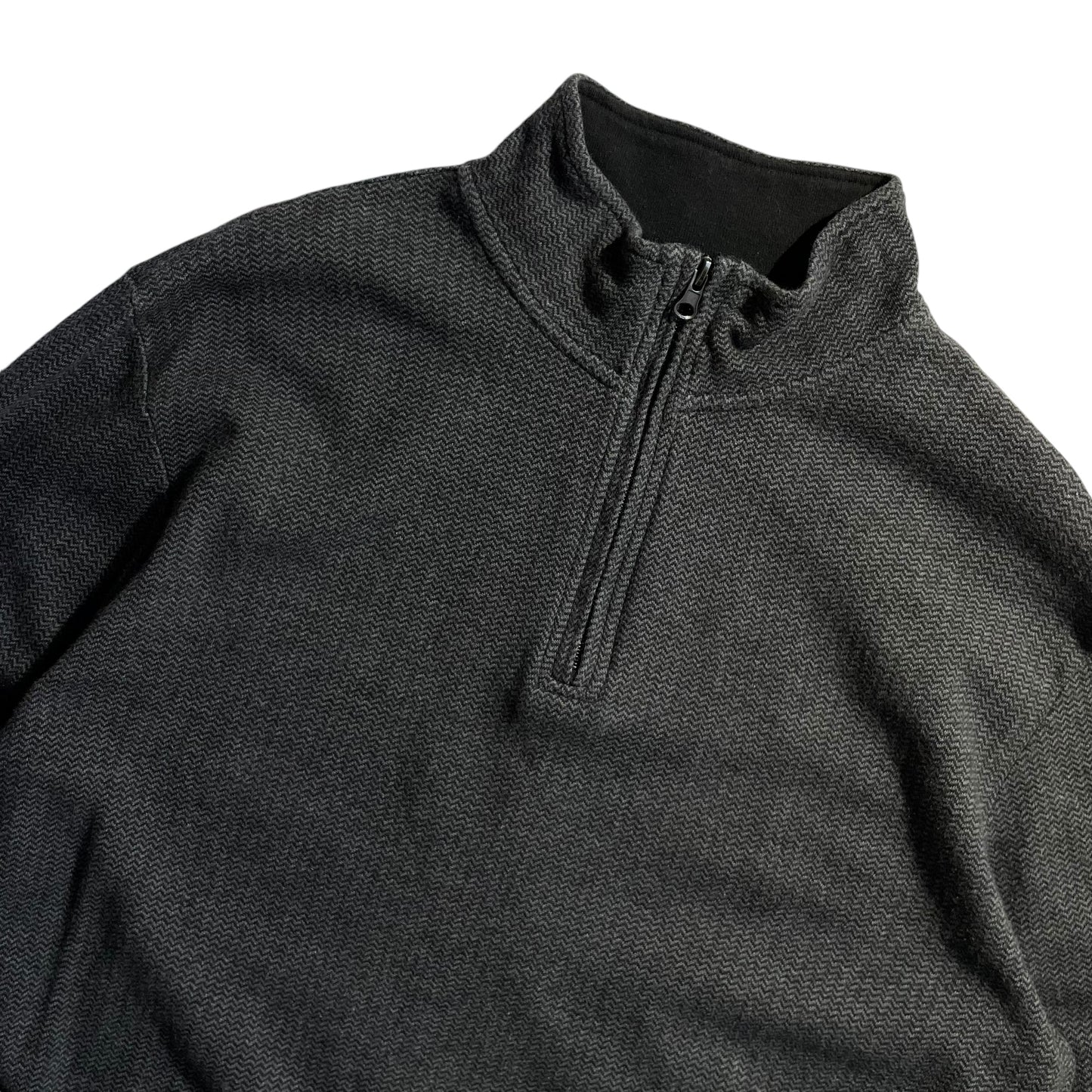 Chaps Half Zip Herringbone Pull Over