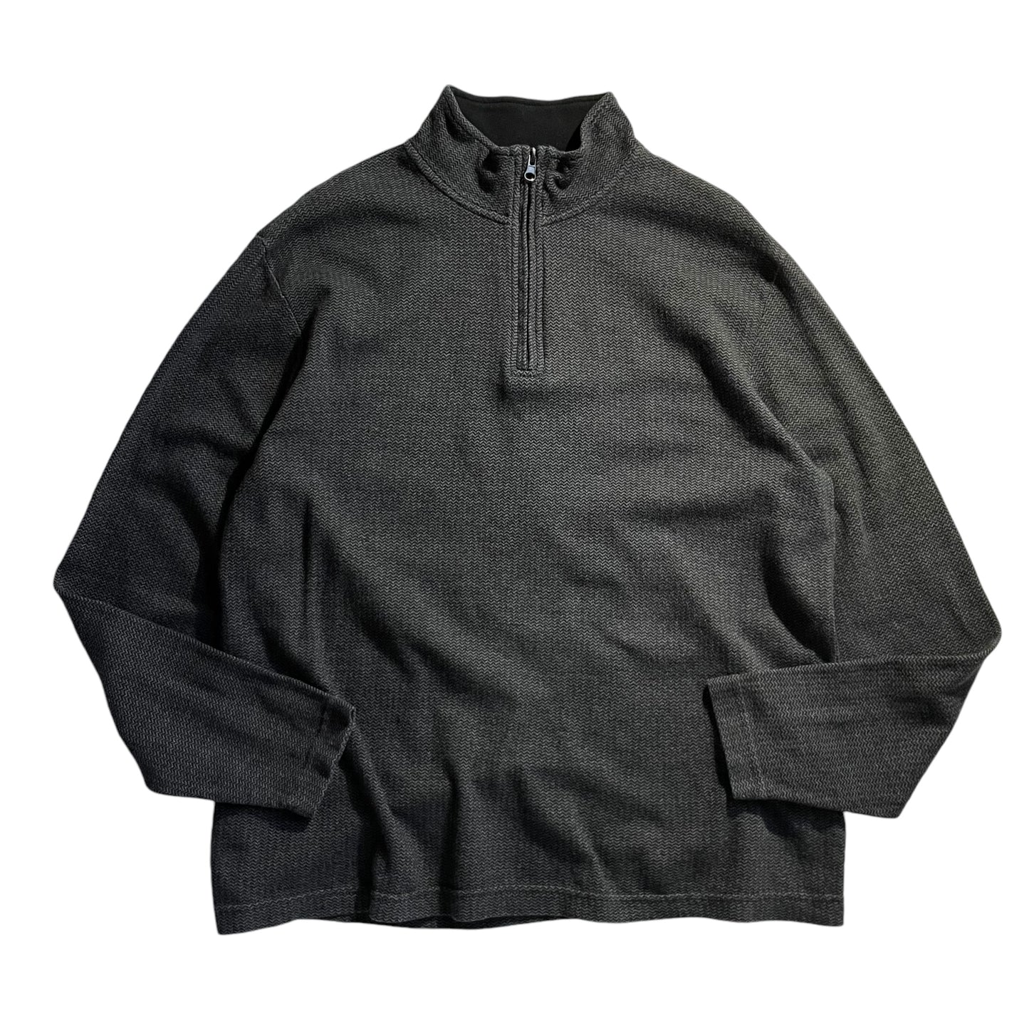 Chaps Half Zip Herringbone Pull Over