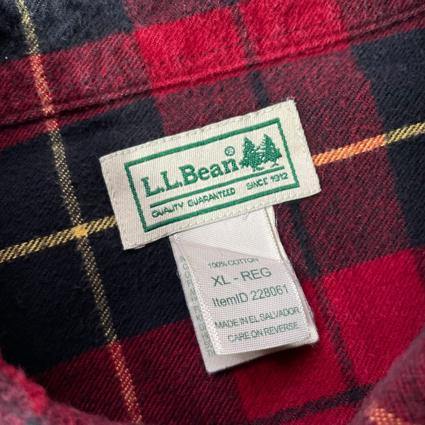 【USED】L.L. Bean Check BD Flannel Shirt