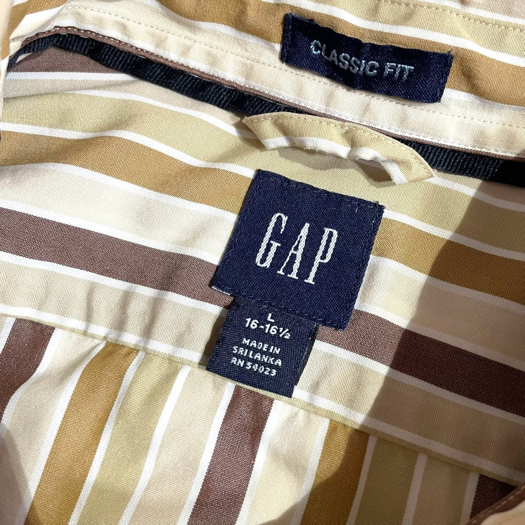 【USED】GAP L/SL Stripe Shirt