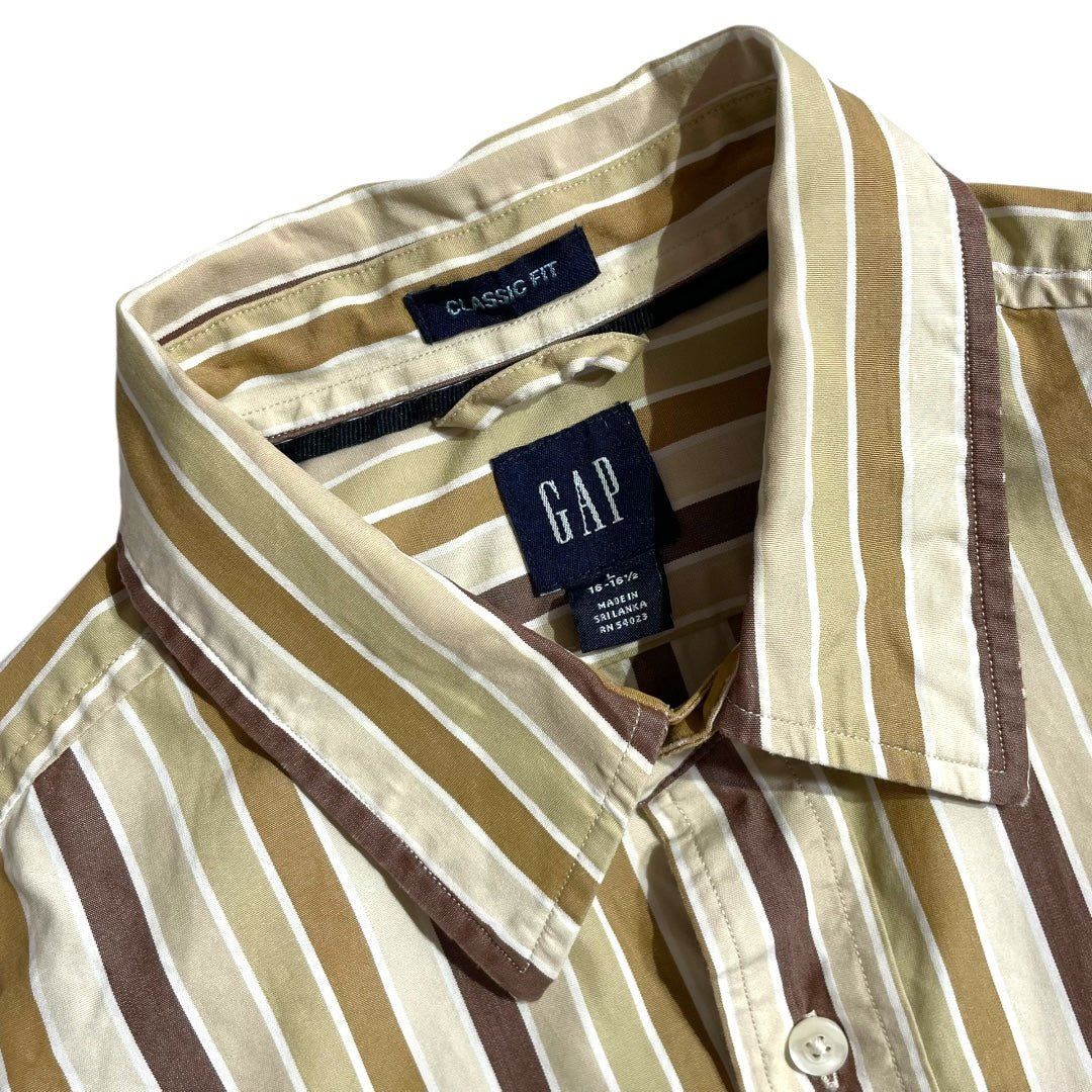 【USED】GAP L/SL Stripe Shirt