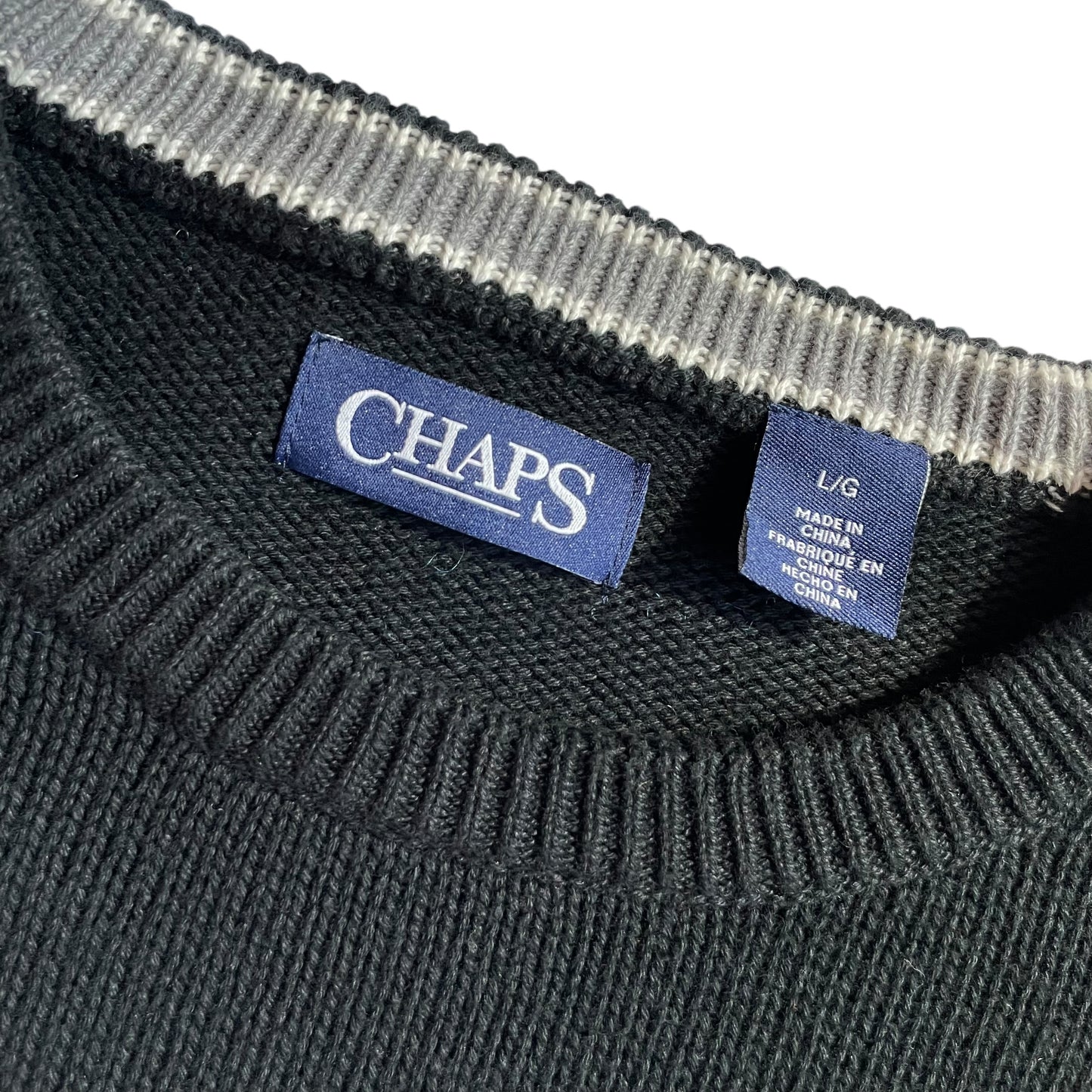 Chaps Crew Neck Cotton Sweater
