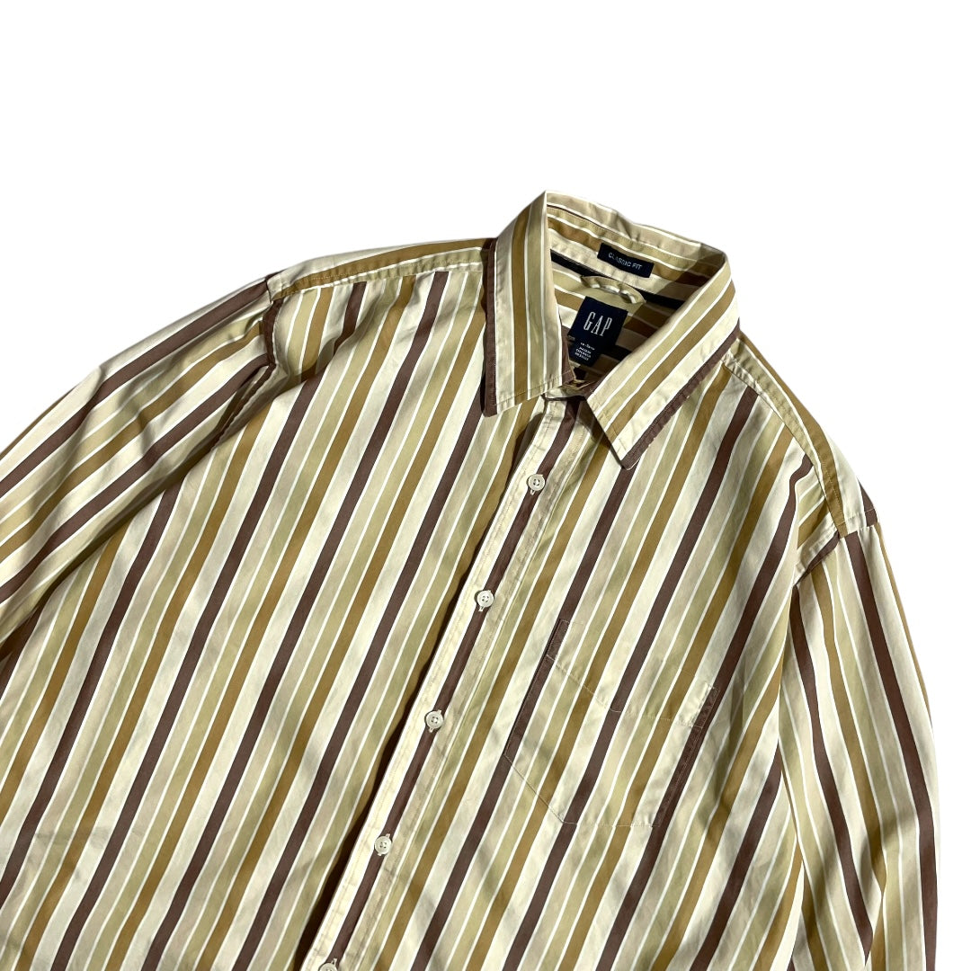 【USED】GAP L/SL Stripe Shirt