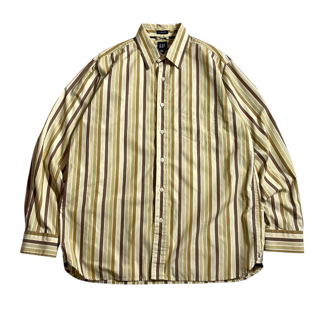 【USED】GAP L/SL Stripe Shirt