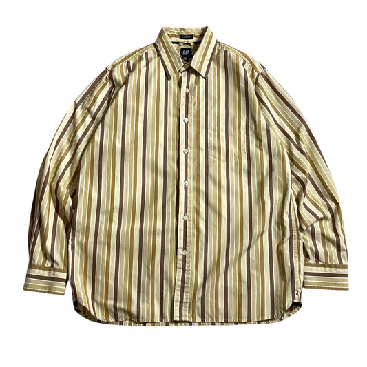 【USED】GAP L/SL Stripe Shirt