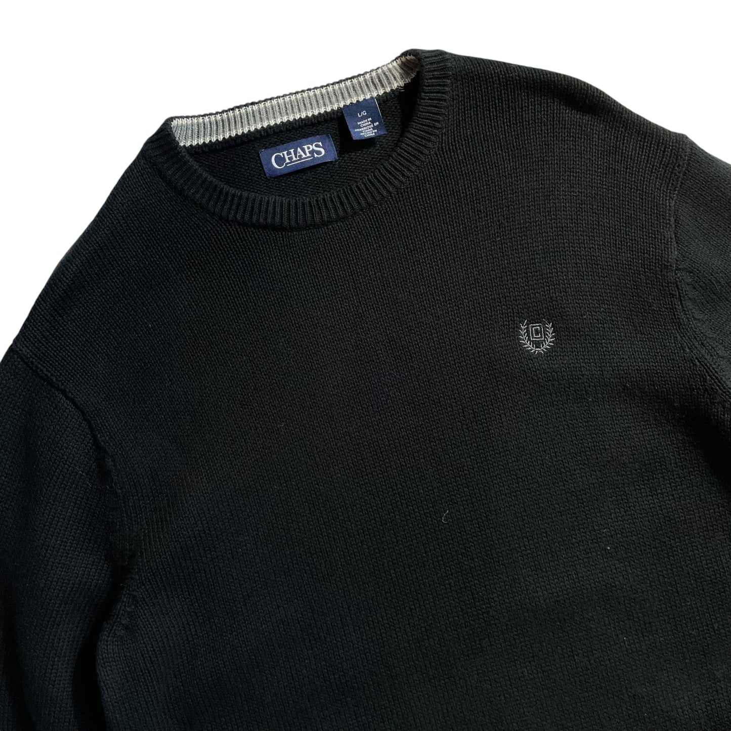 Chaps Crew Neck Cotton Sweater