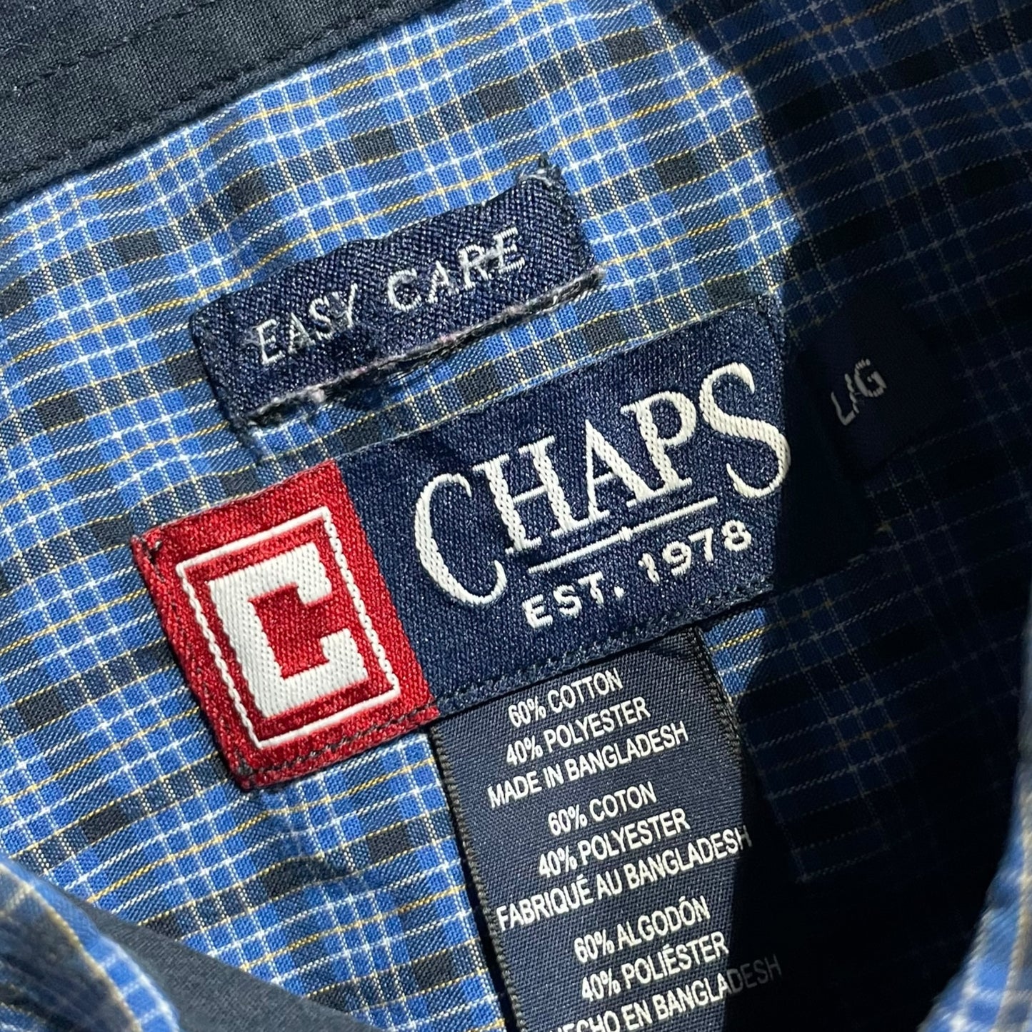 【USED】Chaps L/SL Check BD Shirt