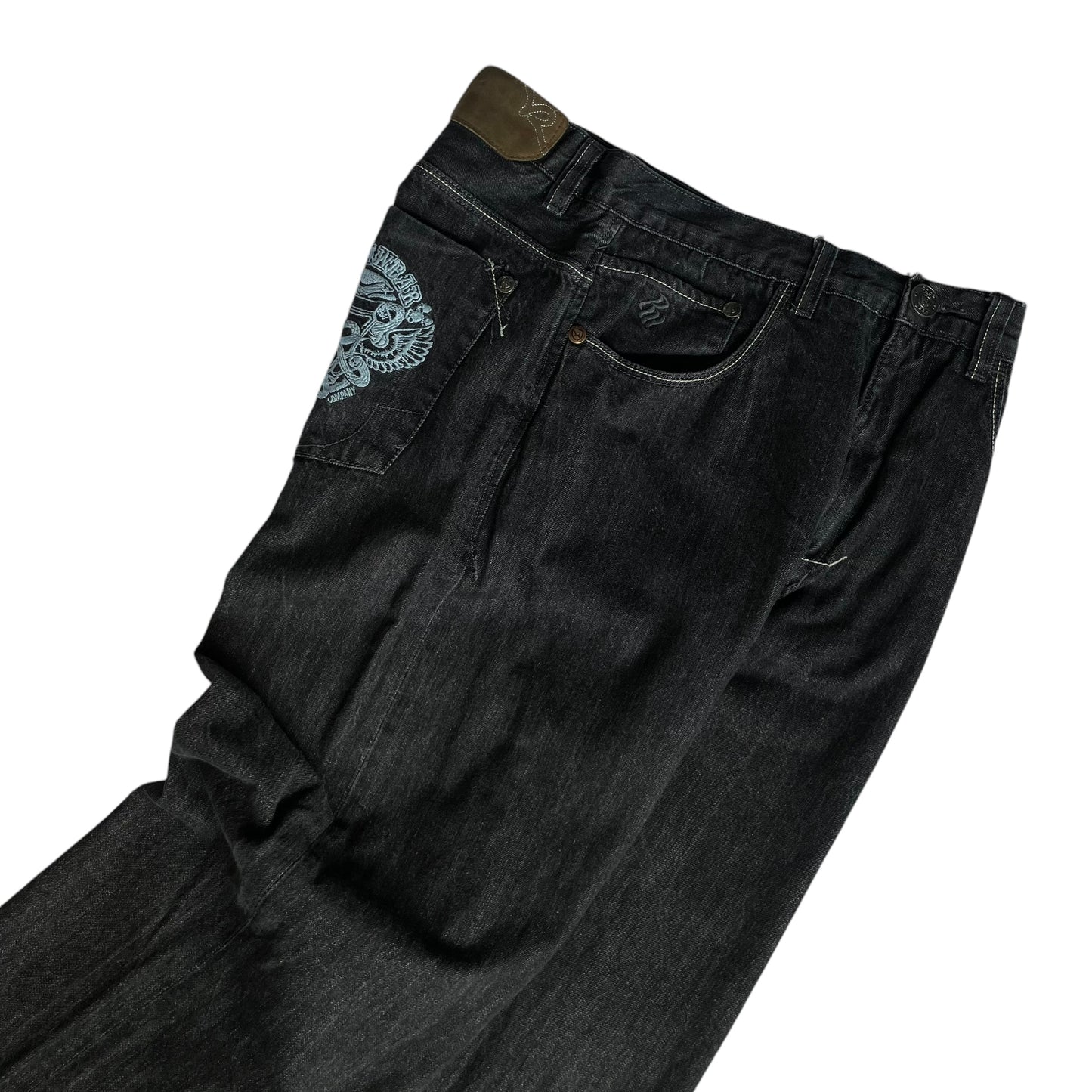 【Used】Rocawear Loose Fit Embroidery Logo Denim Pants/Black