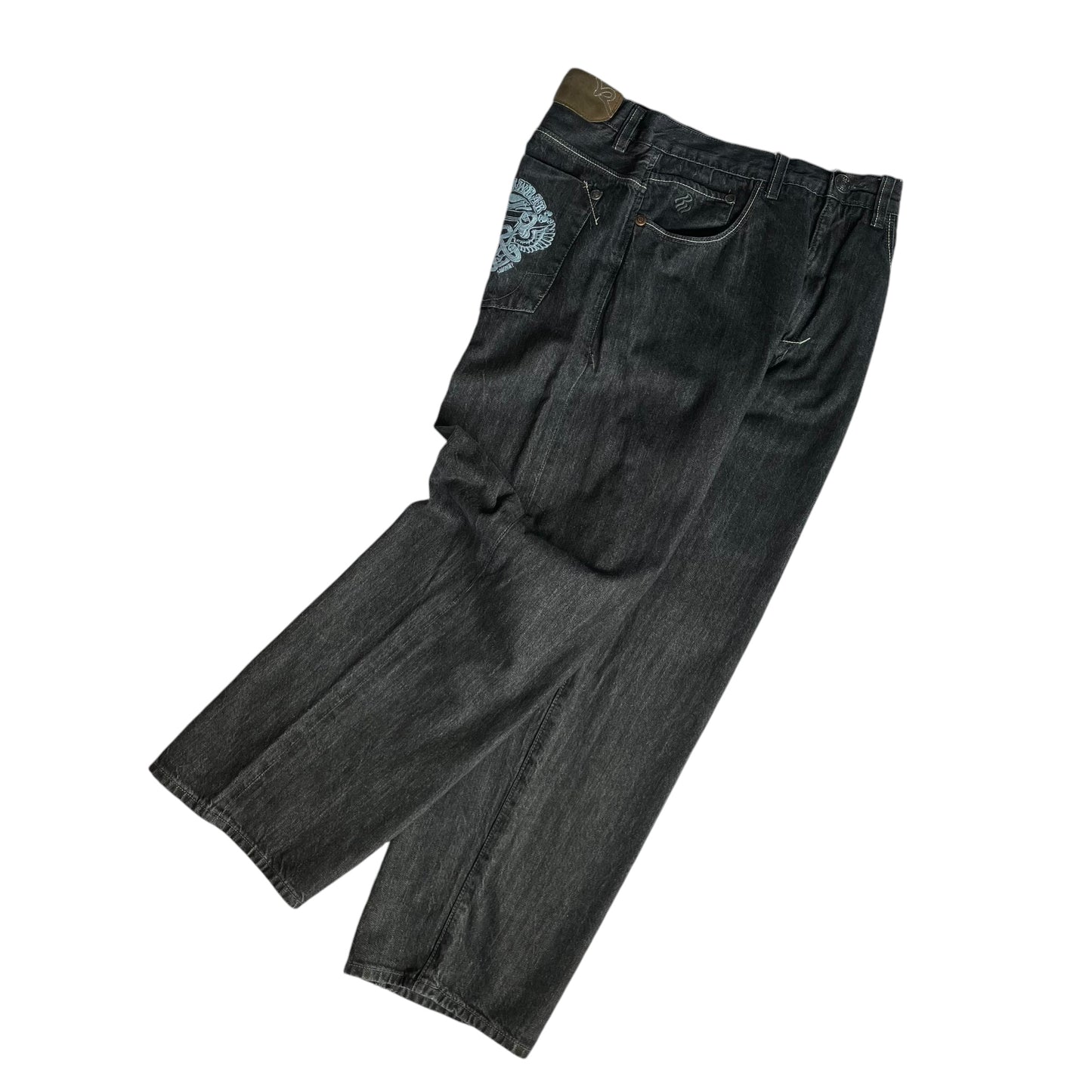 【Used】Rocawear Loose Fit Embroidery Logo Denim Pants/Black