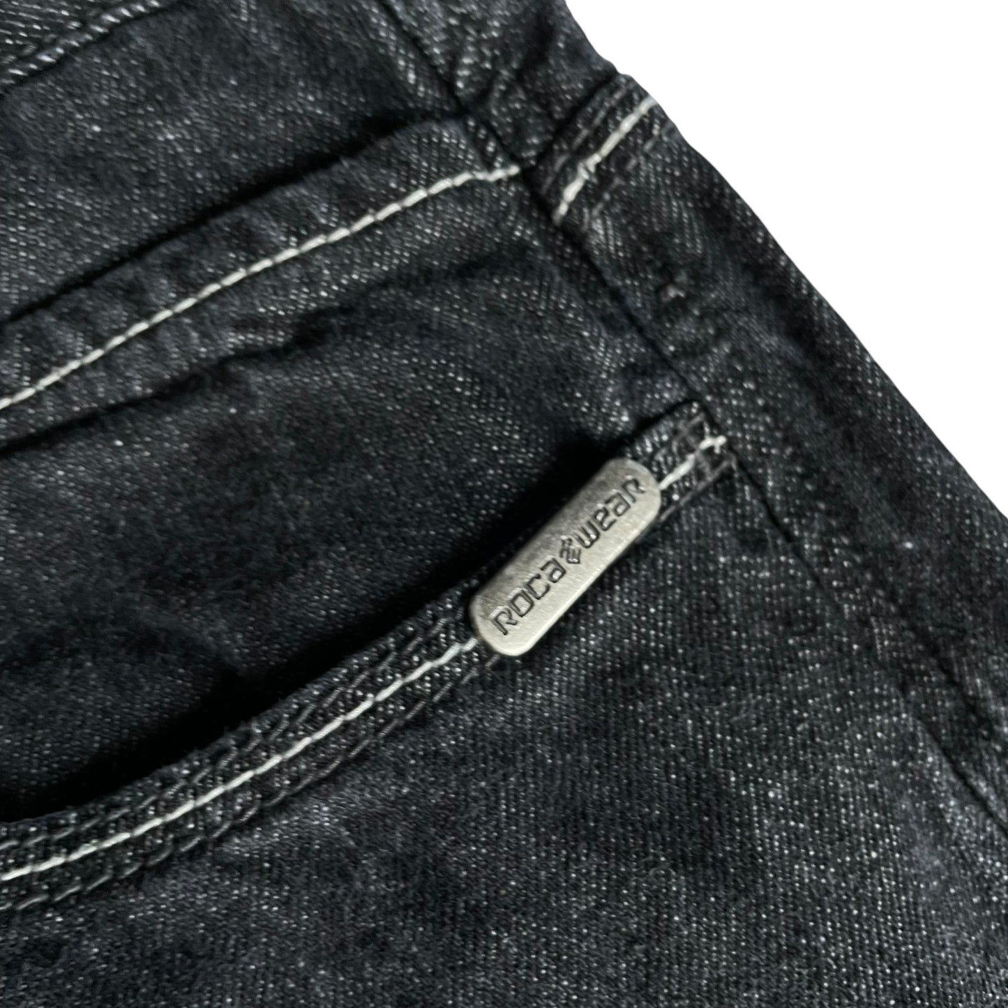 【Used】Rocawear Loose Fit Embroidery Logo Denim Pants/Black