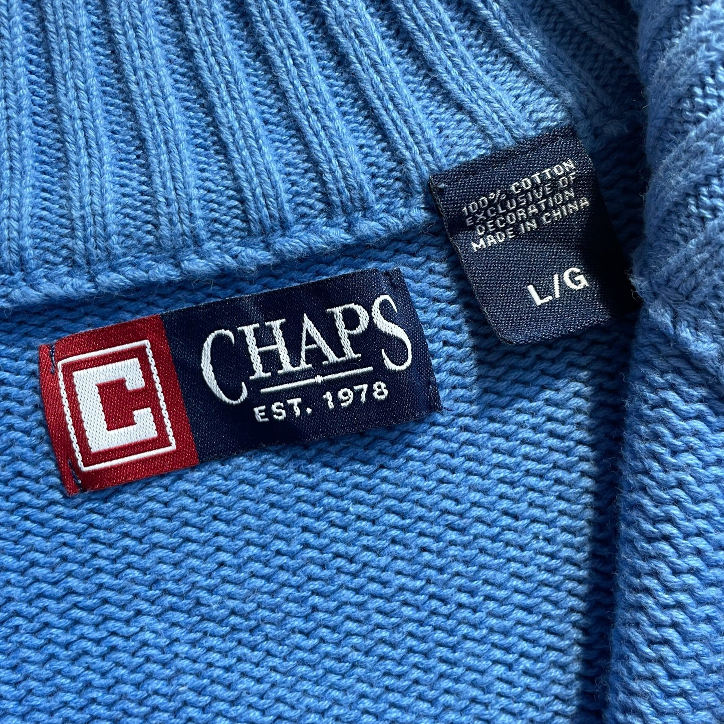 Chaps Crew Neck Cotton Sweater