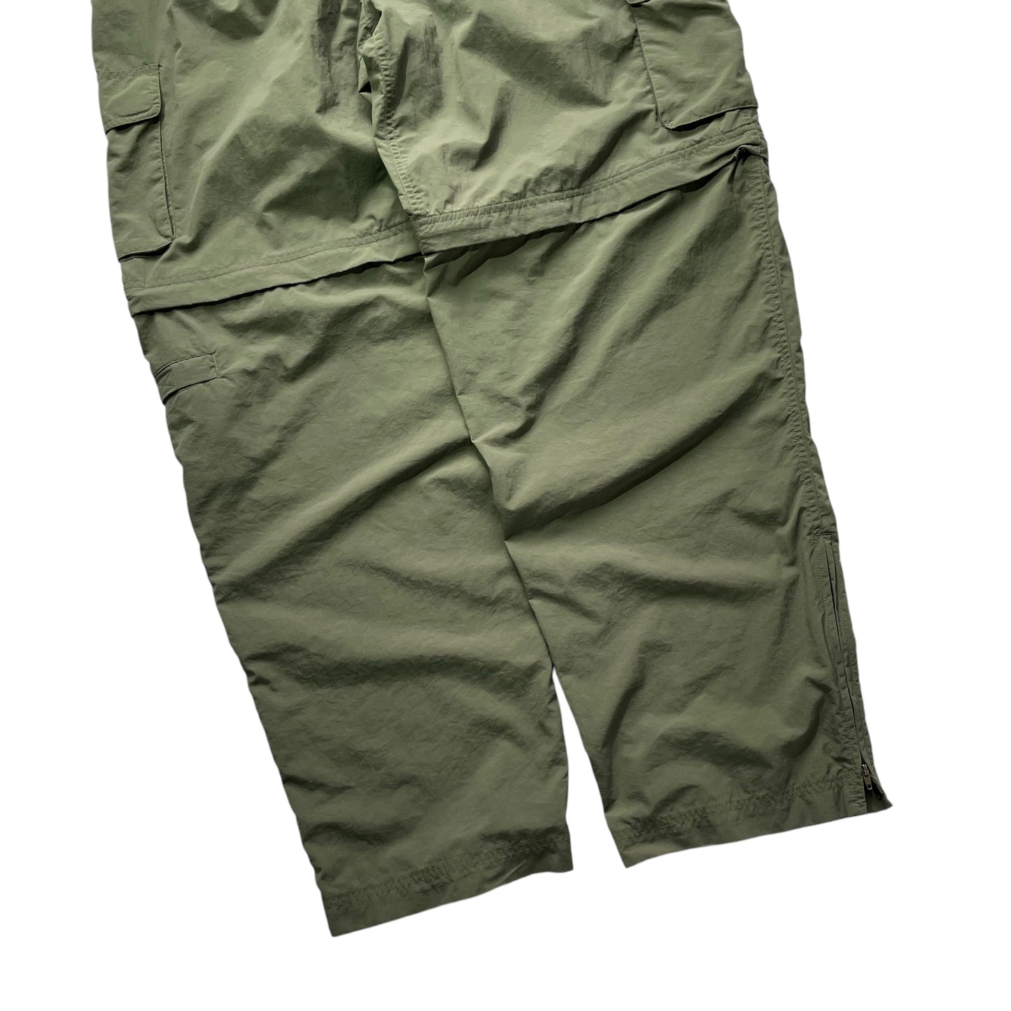 White Sierra Zip Off Nylon Cargo Pants