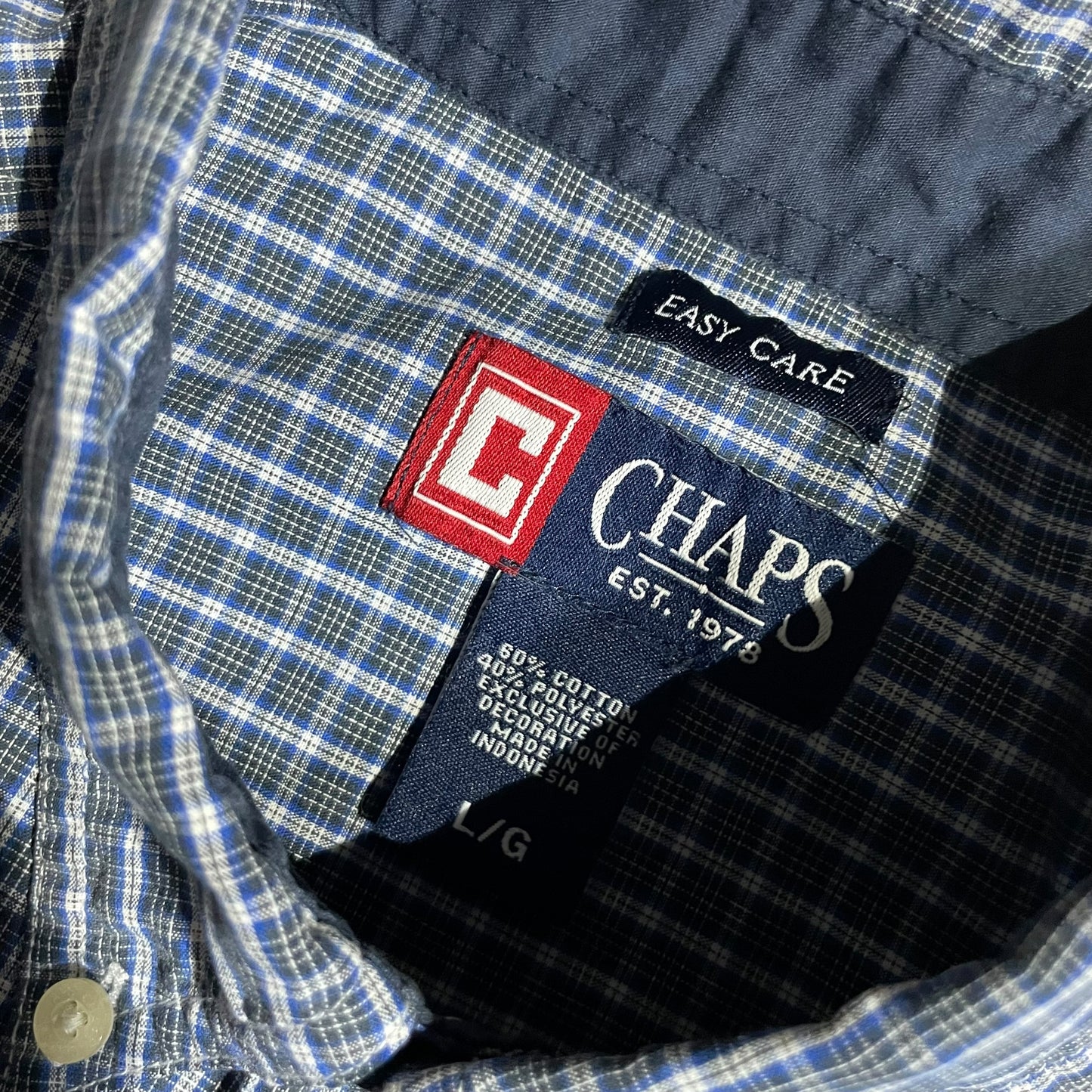 【USED】Chaps L/SL Check BD Shirt
