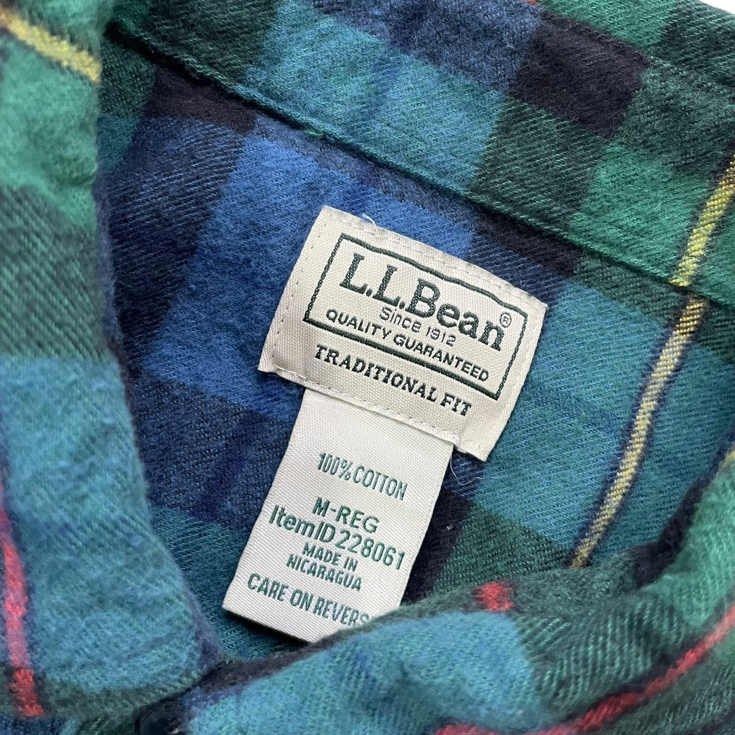 【USED】L.L. Bean Check BD Flannel Shirt