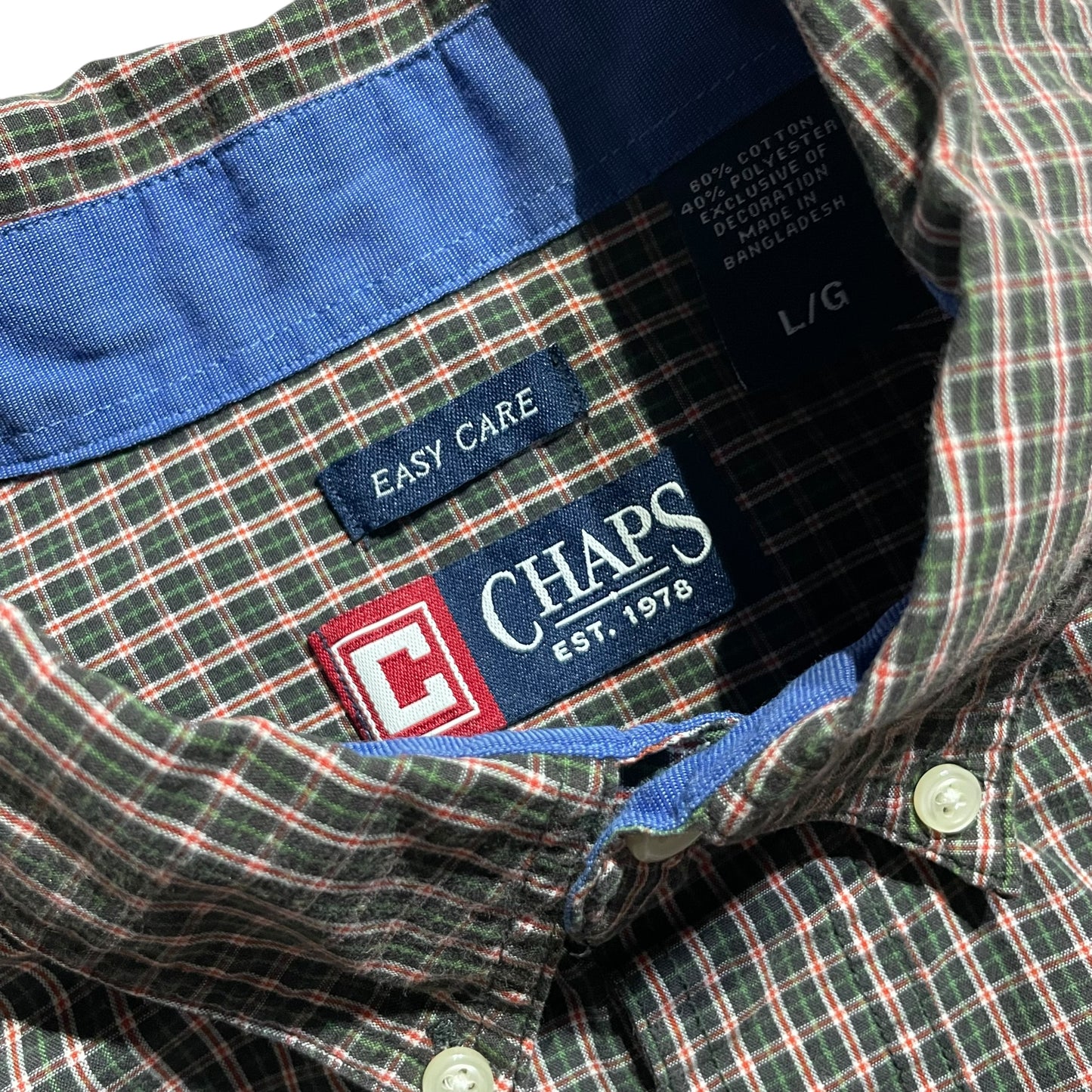 【USED】Chaps L/SL Check BD Shirt