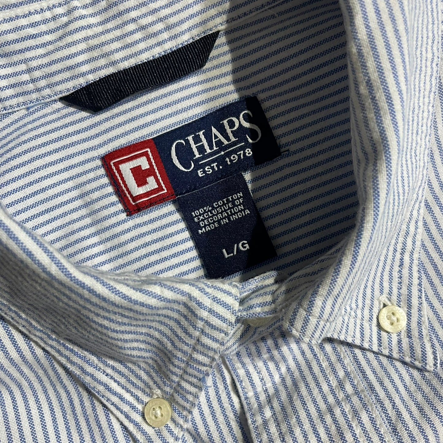 【USED】Chaps L/SL Stripe BD Shirt