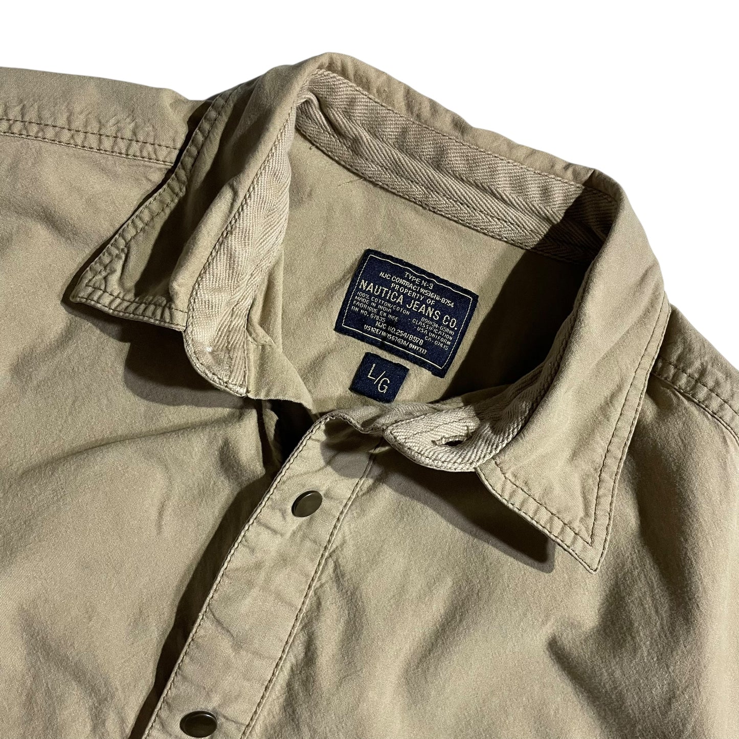 【USED】Nautica Jeans L/SL Cotton Shirt
