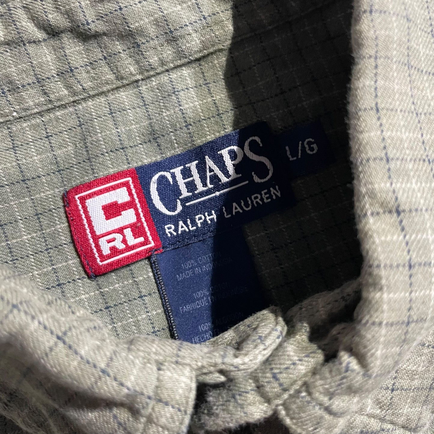 【USED】Chaps L/SL Check BD Shirt
