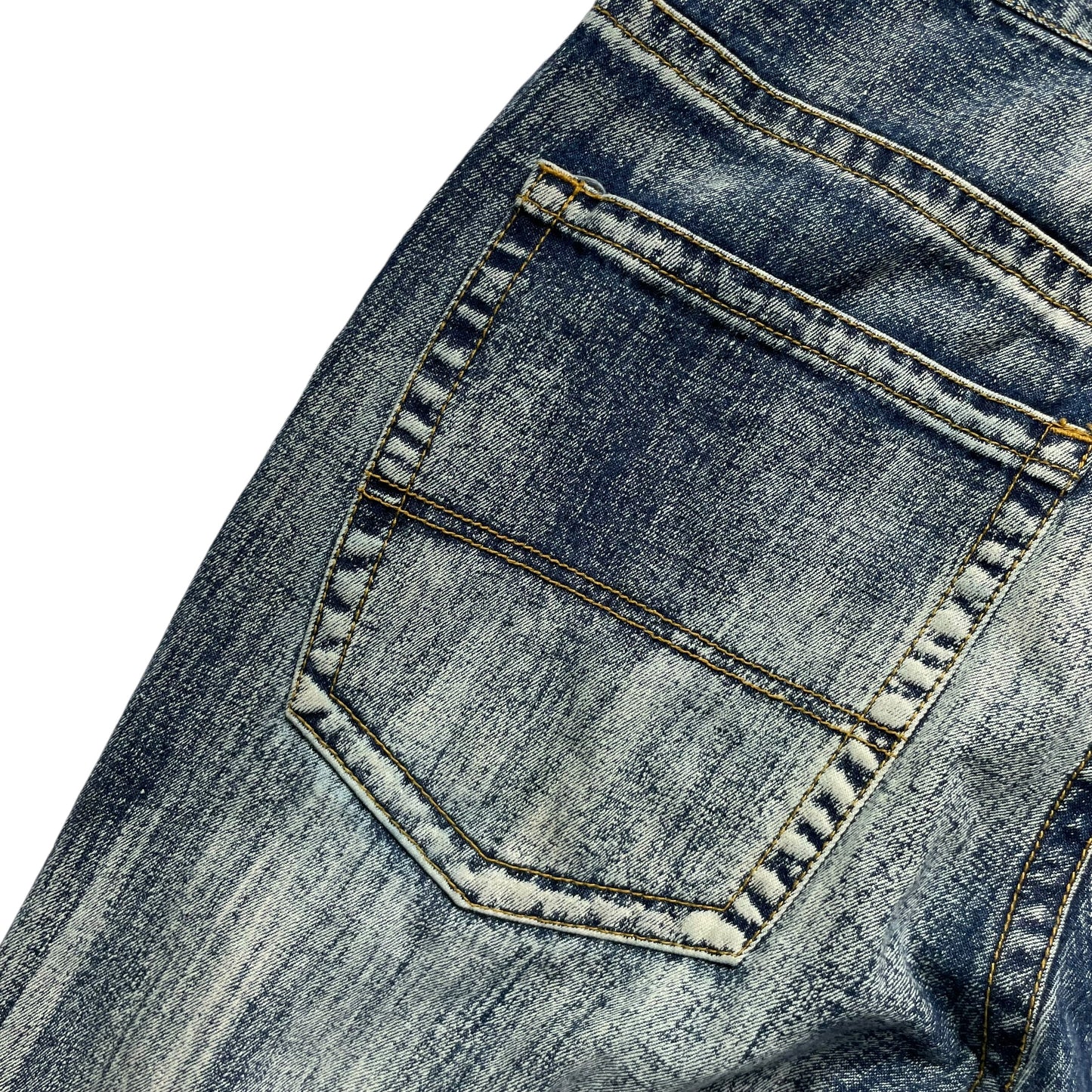 Raw Blue Loose Fit Bleach Denim