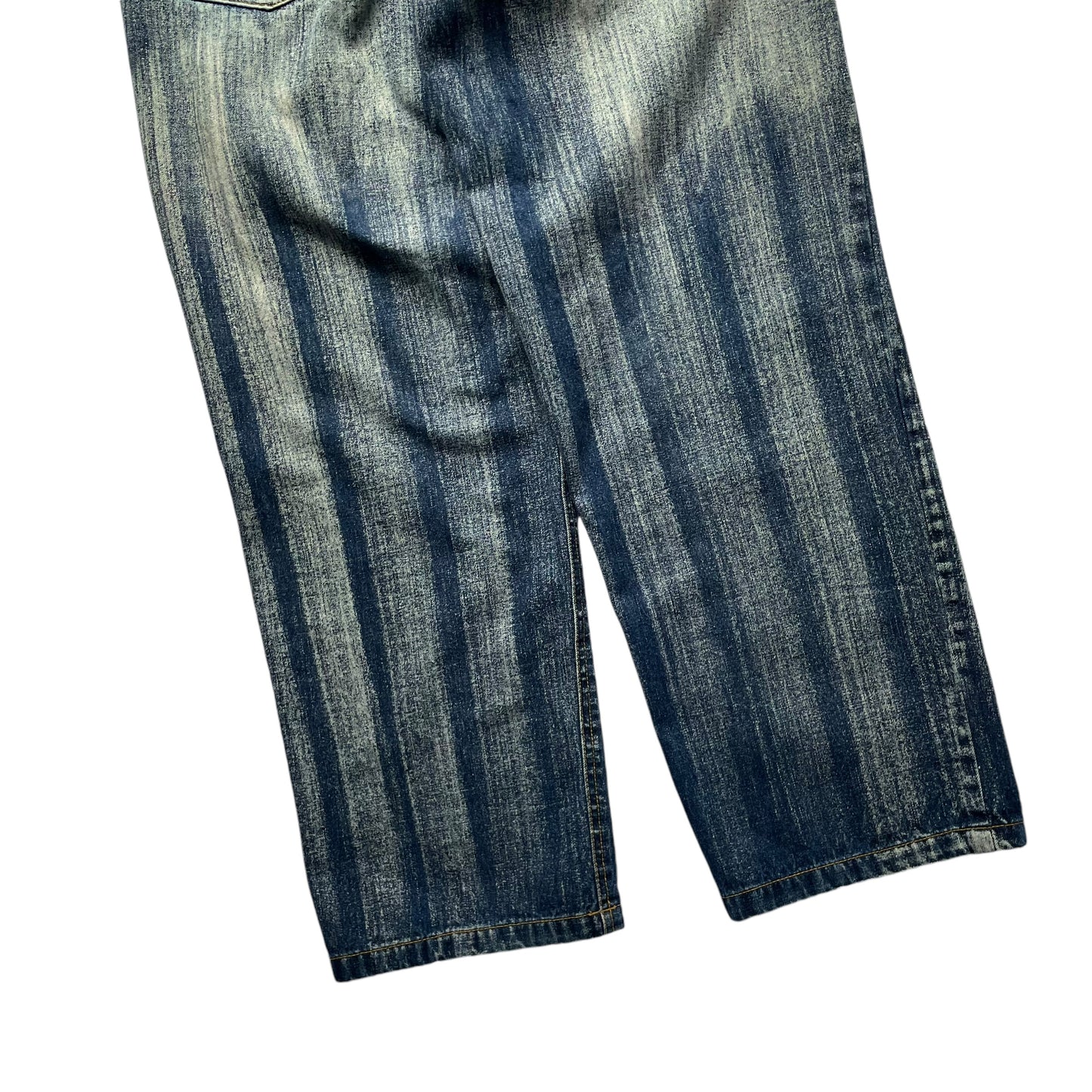 Raw Blue Loose Fit Bleach Denim