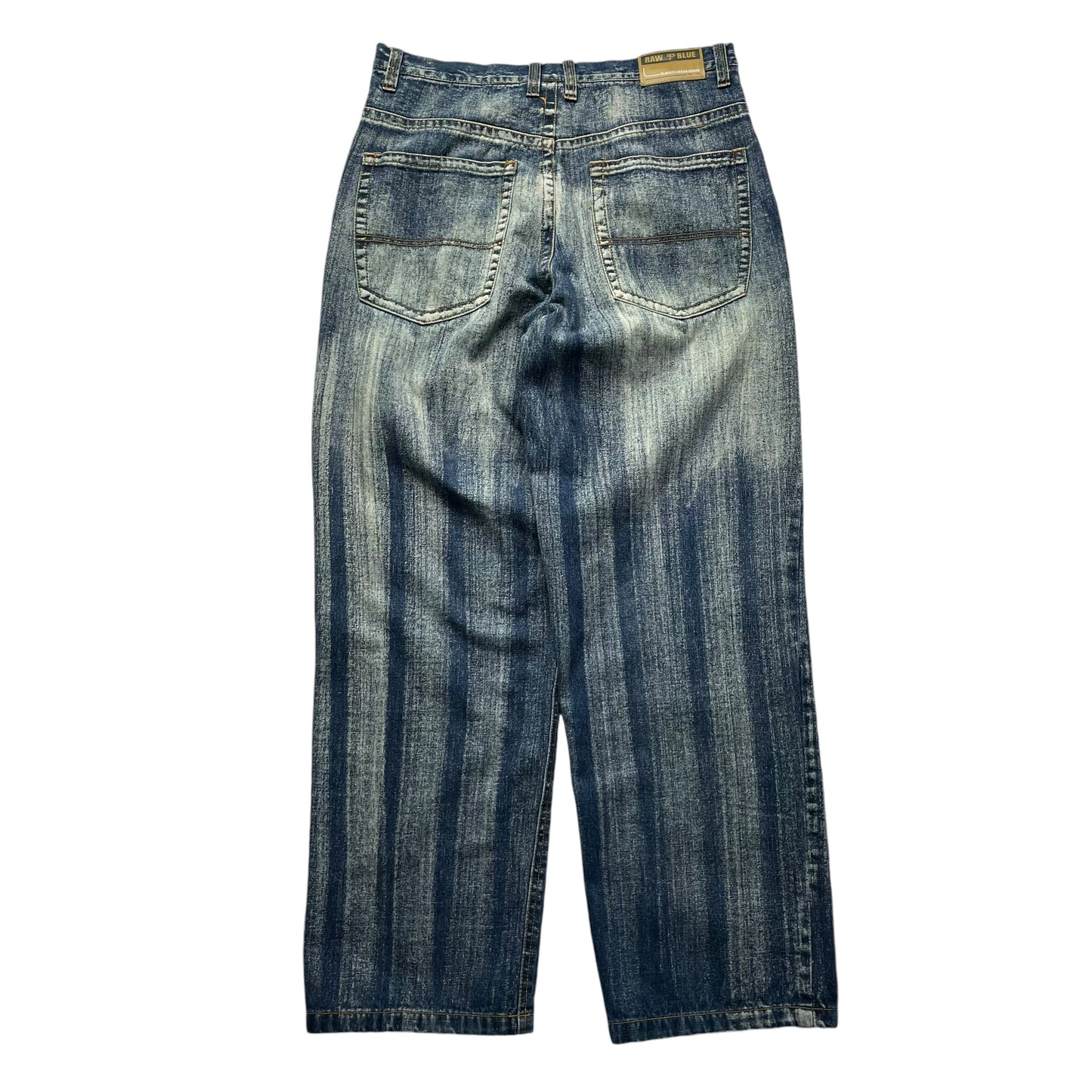 Raw Blue Loose Fit Bleach Denim