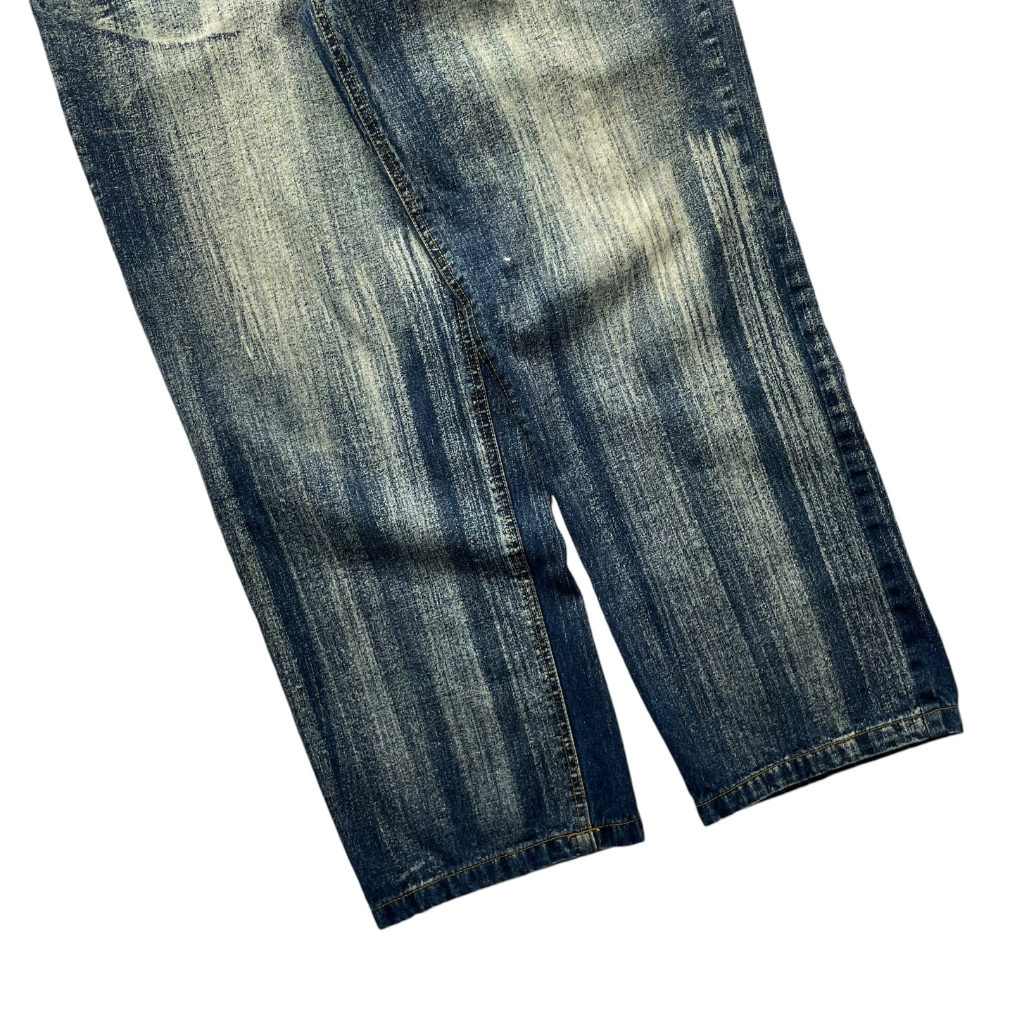 Raw Blue Loose Fit Bleach Denim