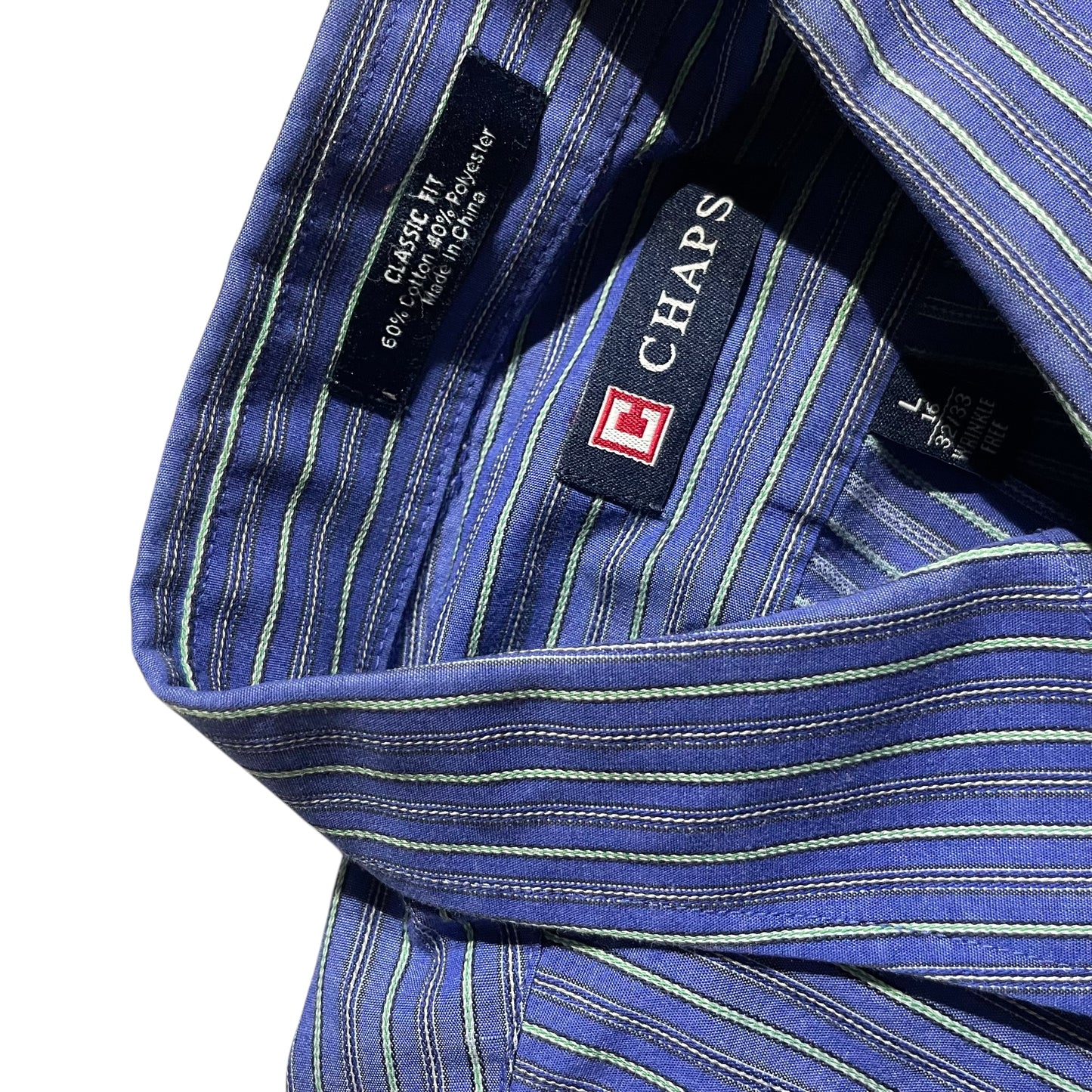 【USED】Chaps L/SL Stiripe BD Shirt