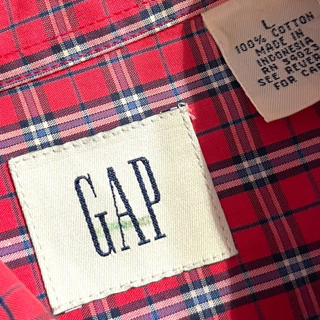 【USED】Gap L/SL Check BD Shirt