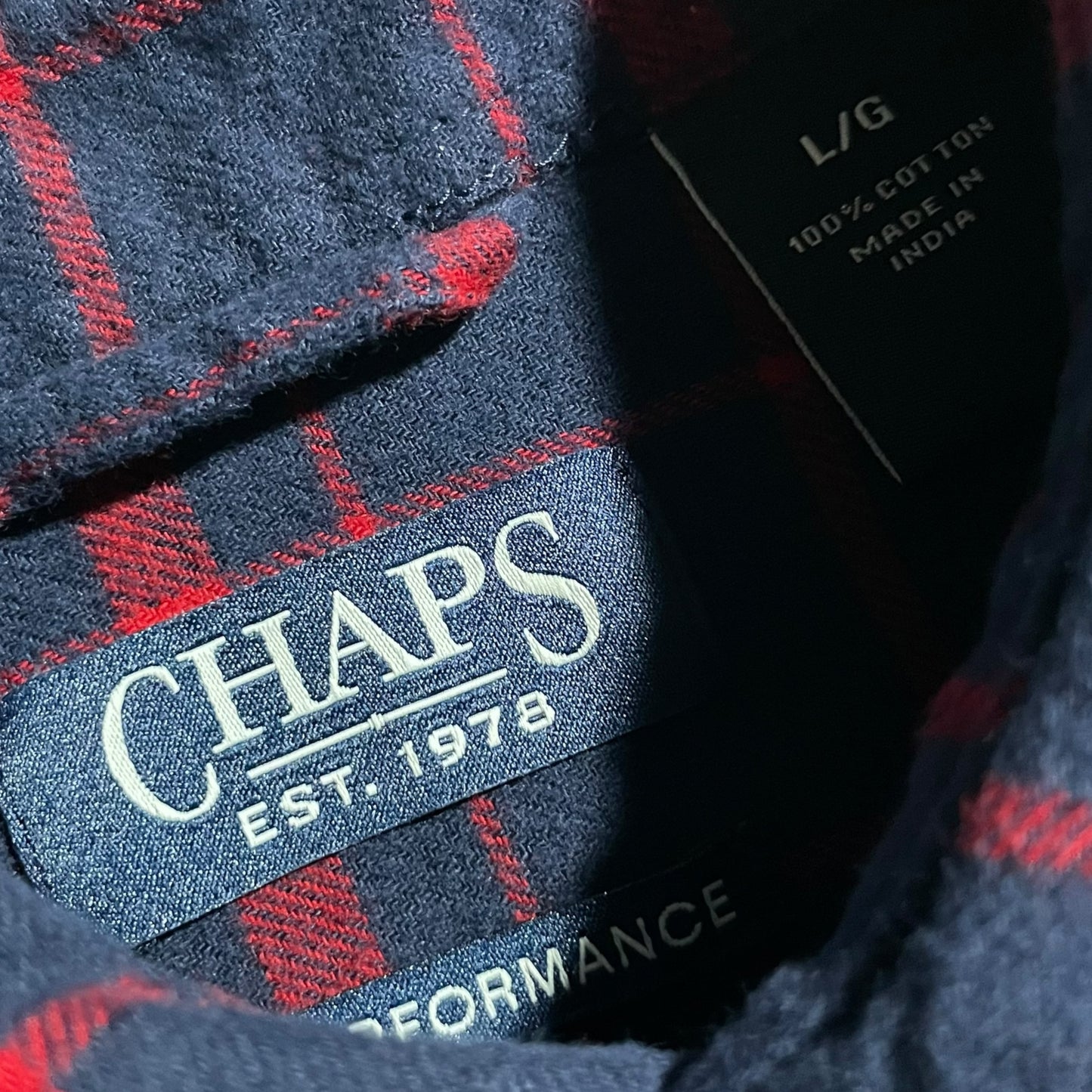 【USED】Chaps L/SL Check BD Shirt
