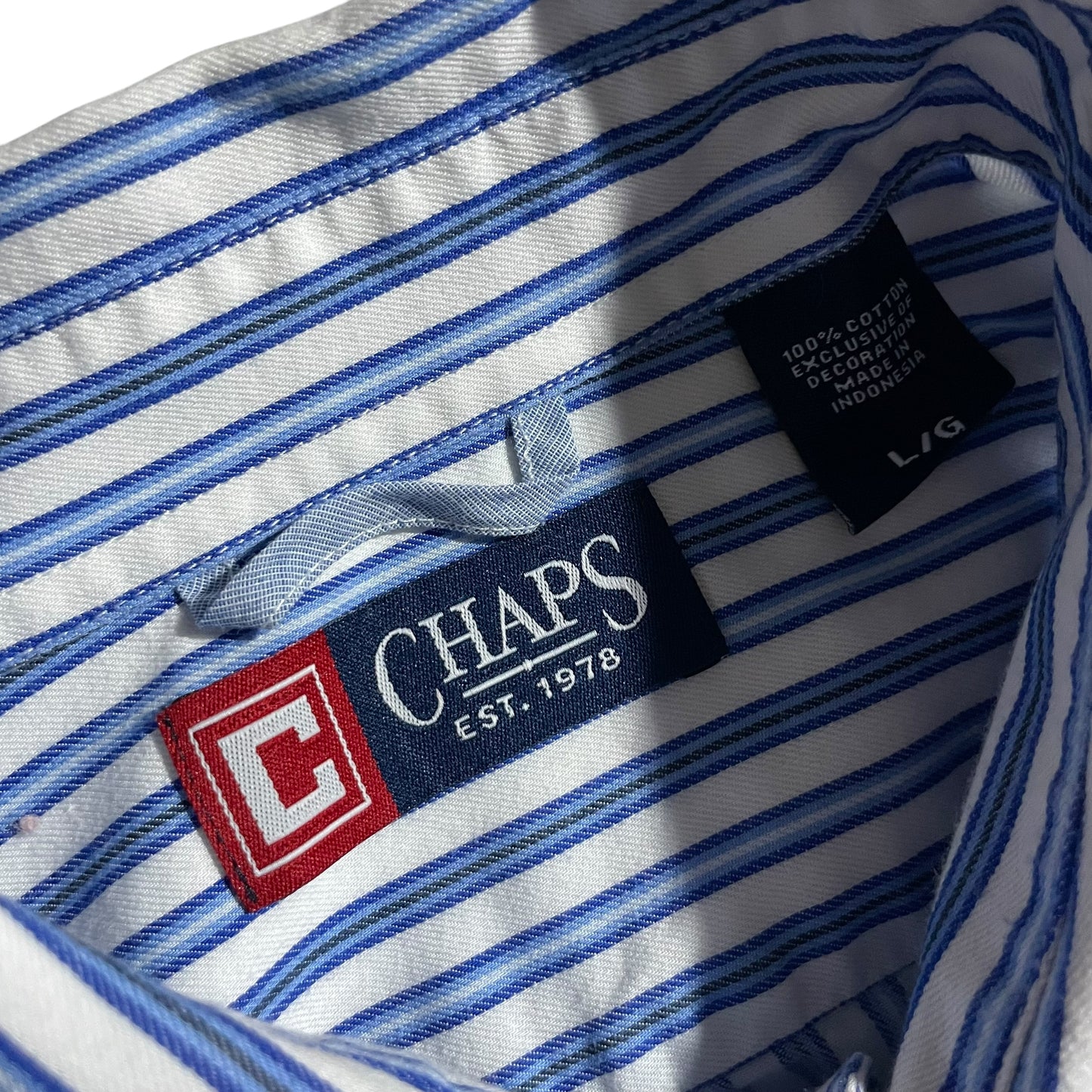 【USED】Chaps L/SL Stripe BD Shirt
