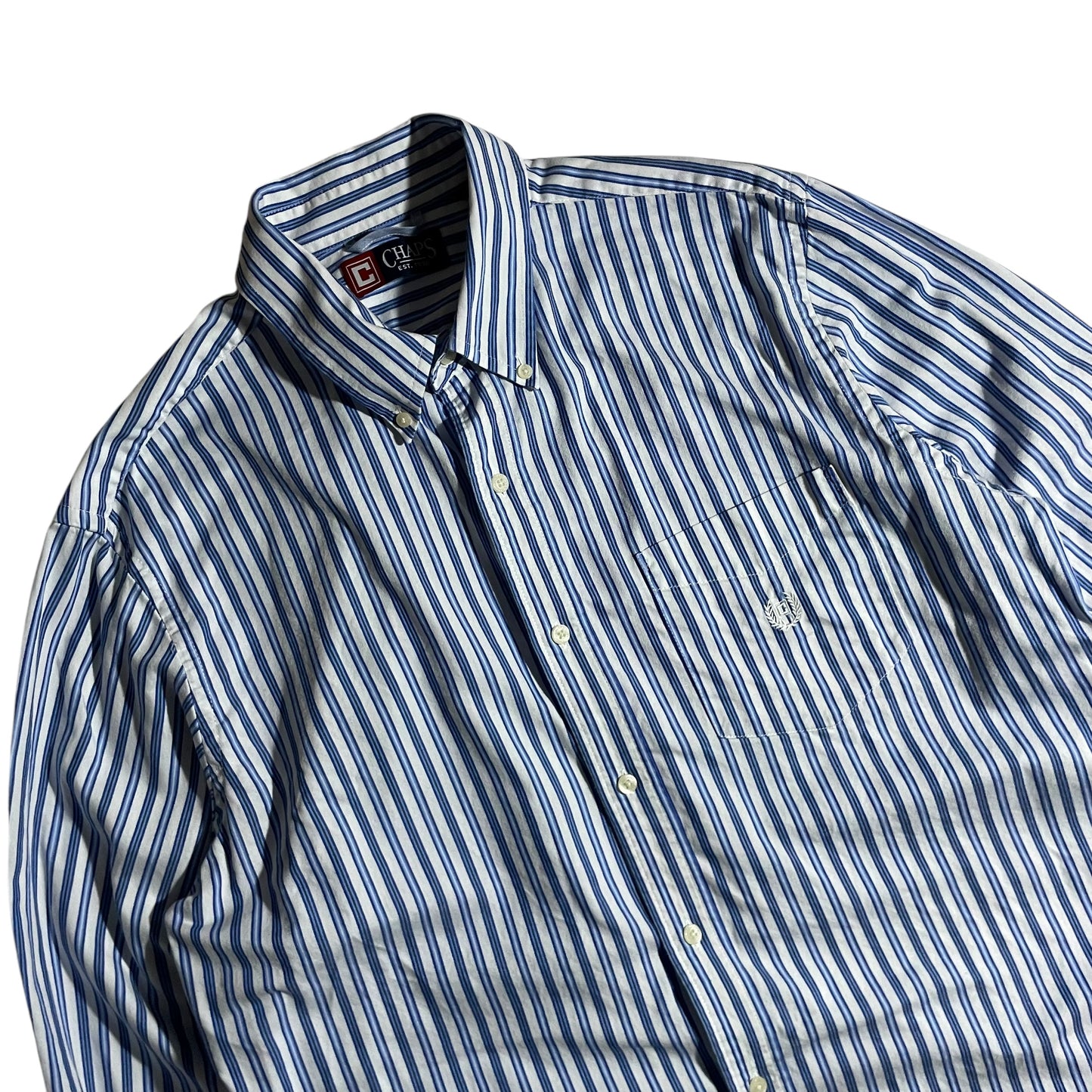 【USED】Chaps L/SL Stripe BD Shirt