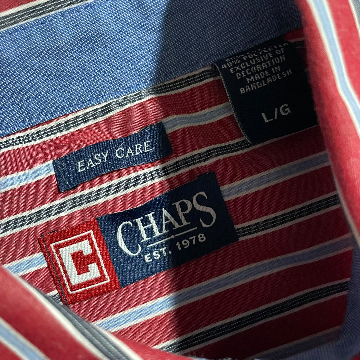 【USED】Chaps L/SL Stripe BD Shirt