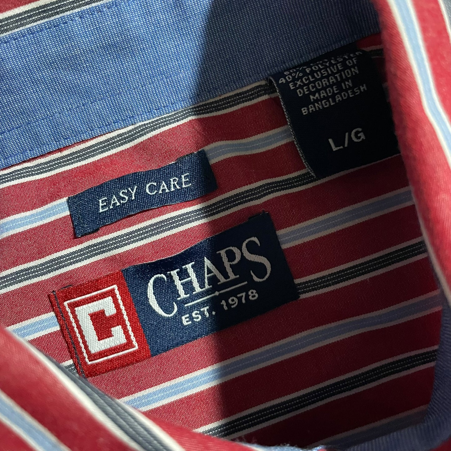 【USED】Chaps L/SL Stripe BD Shirt