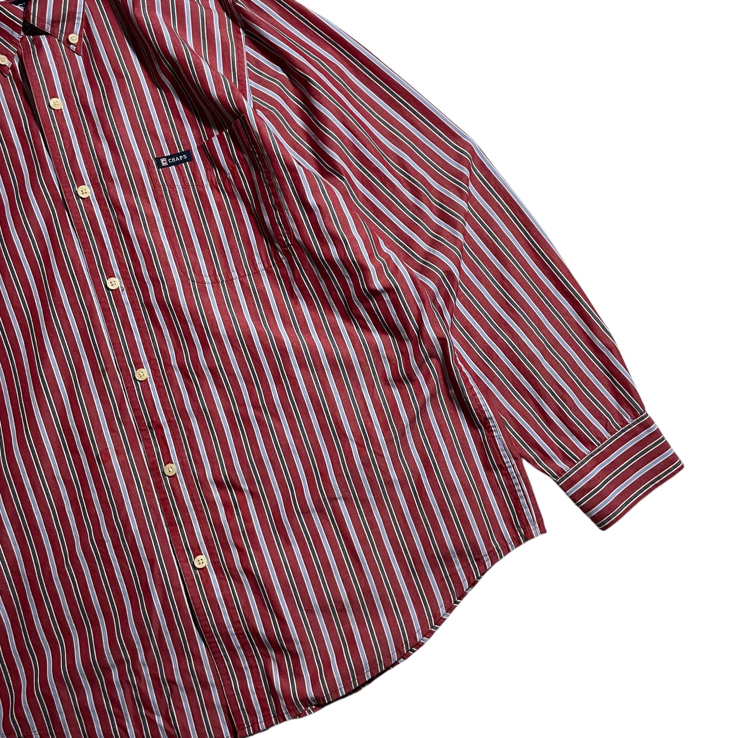 【USED】Chaps L/SL Stripe BD Shirt
