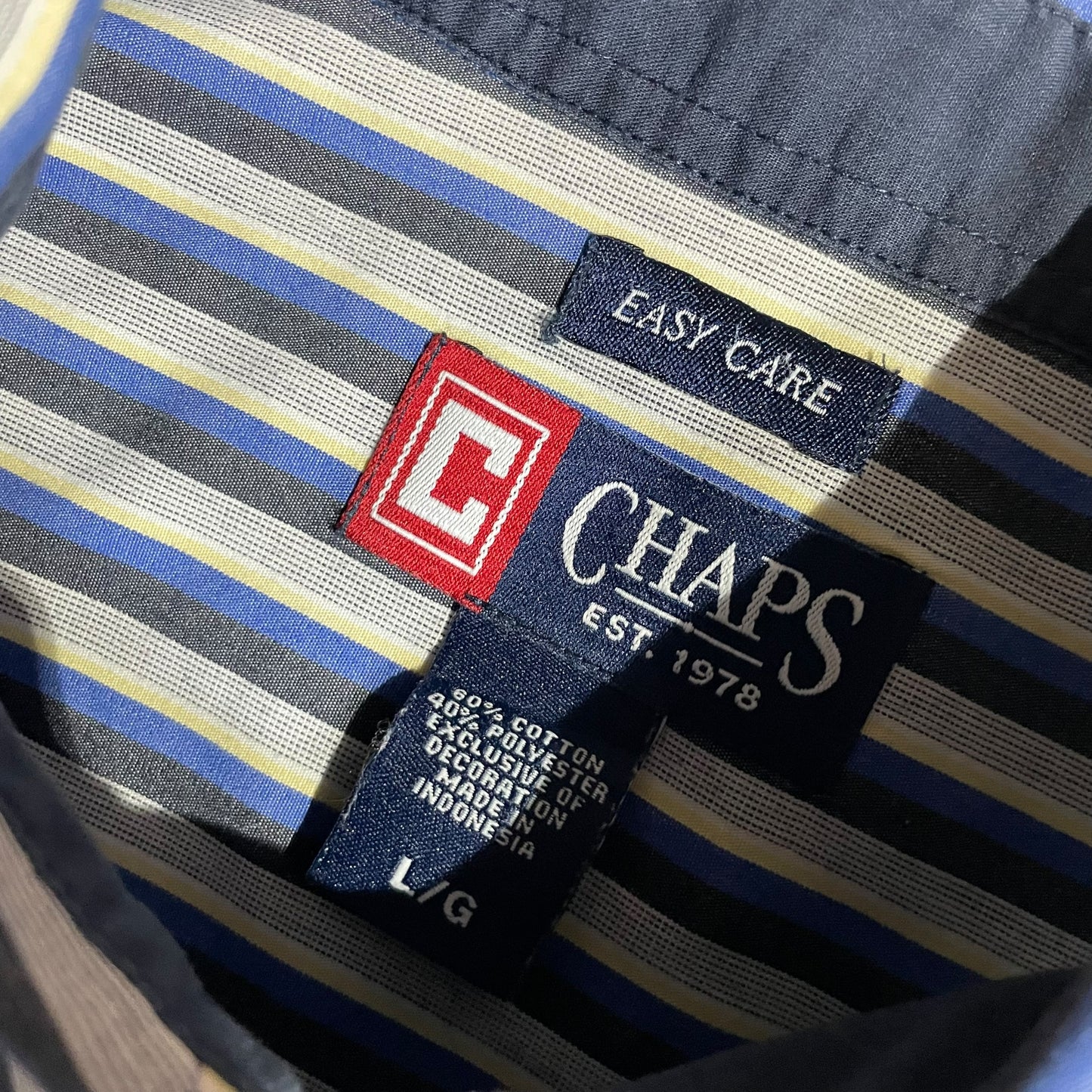 【USED】Chaps L/SL Stripe BD Shirt