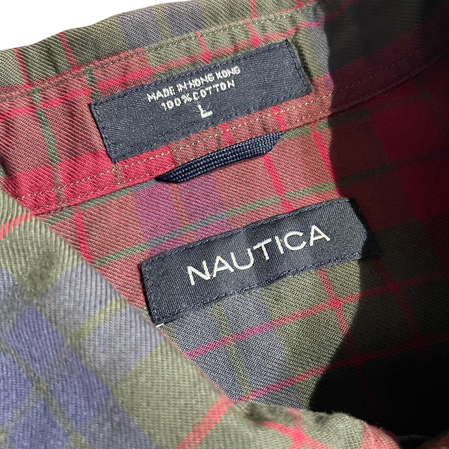 【USED】Nautica L/SL Check BD Shirt