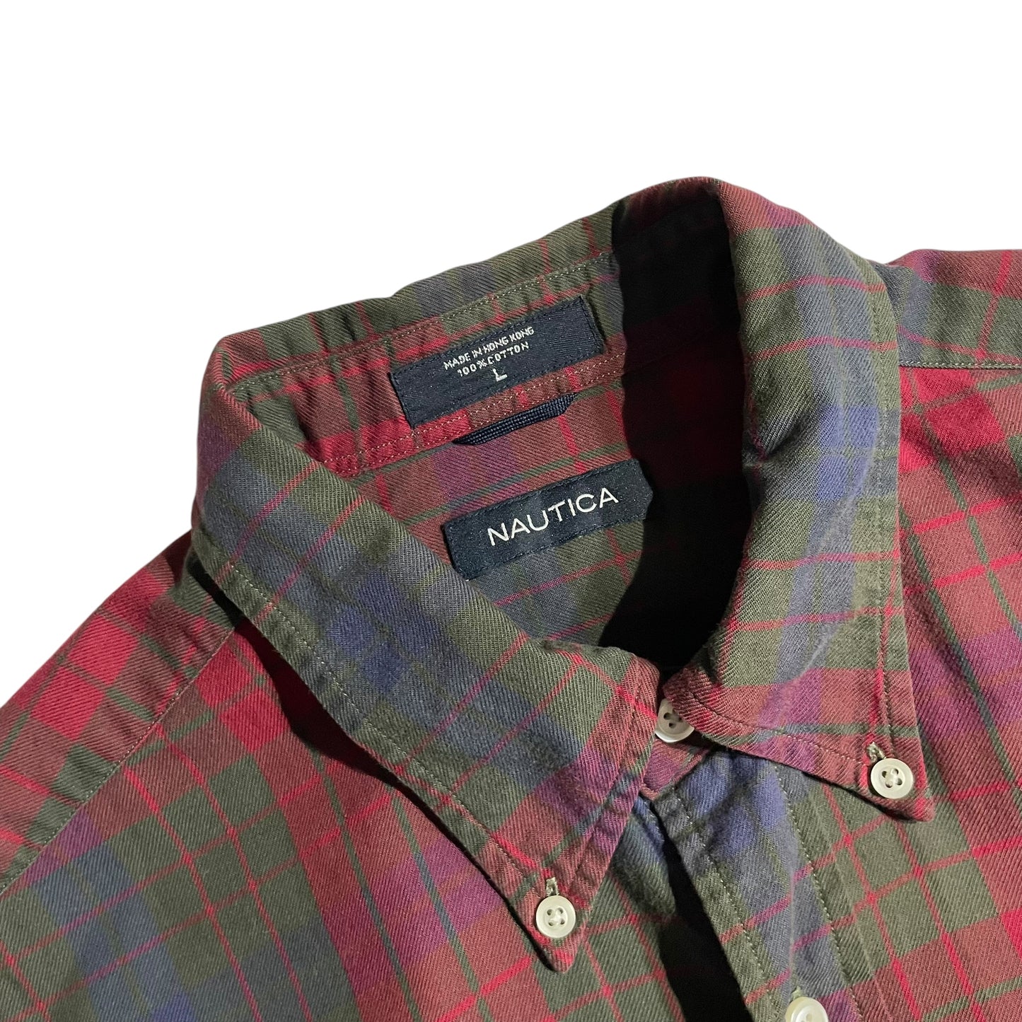 【USED】Nautica L/SL Check BD Shirt