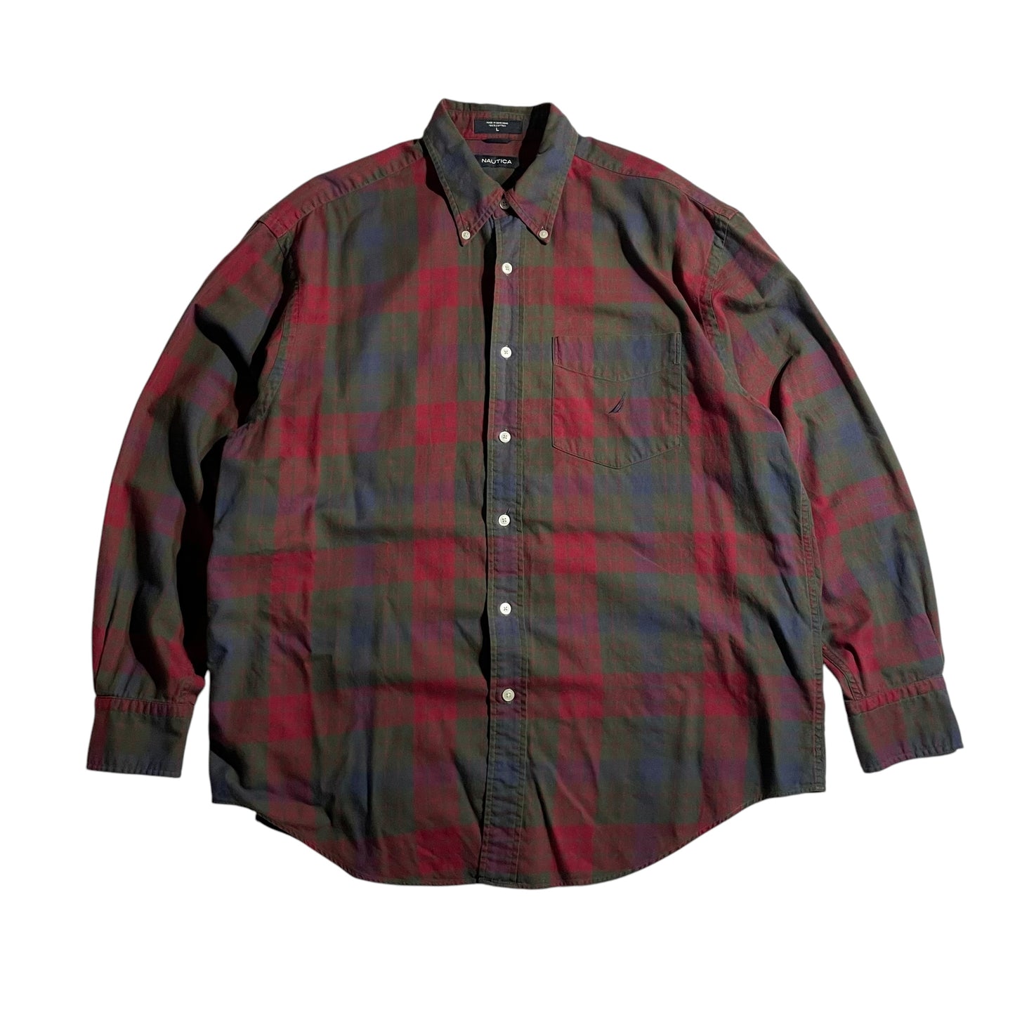 【USED】Nautica L/SL Check BD Shirt
