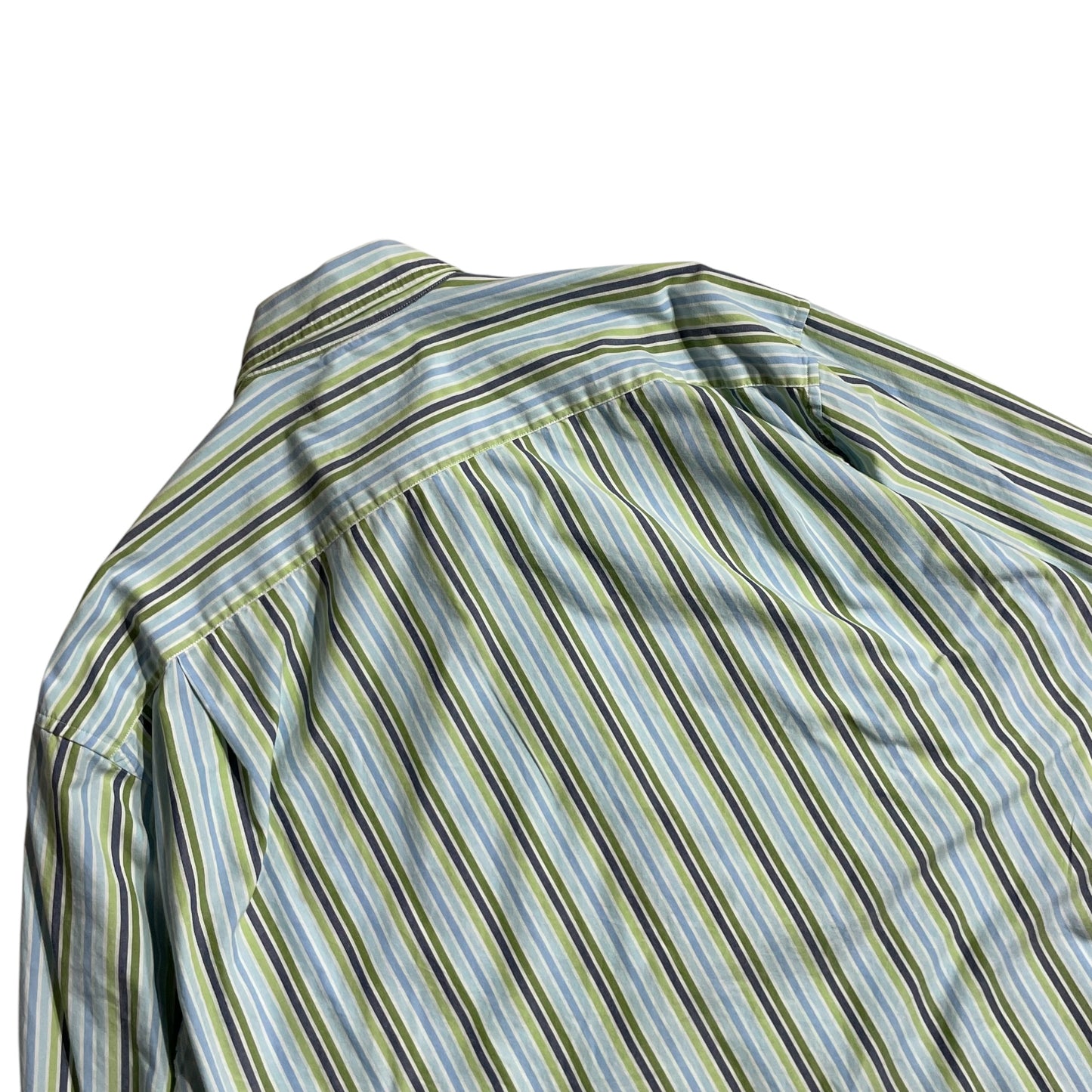 【USED】Nautica L/SL Stripe BD Shirt