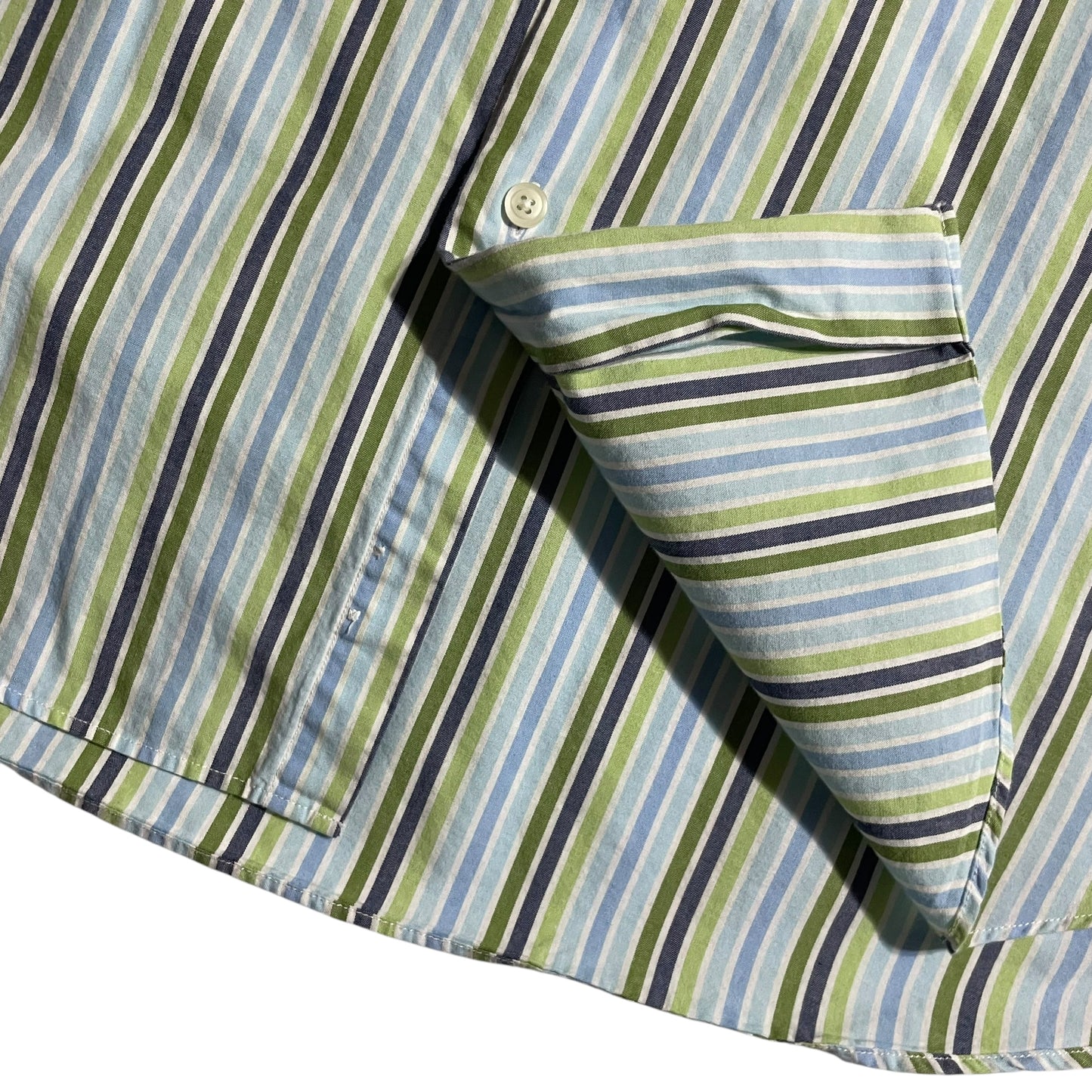 【USED】Nautica L/SL Stripe BD Shirt