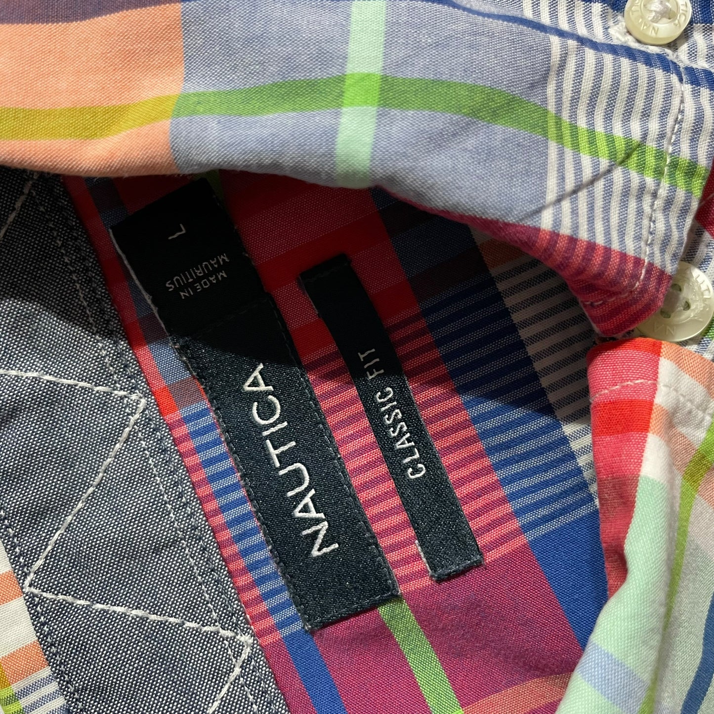 【USED】Nautica Check BD Shirt