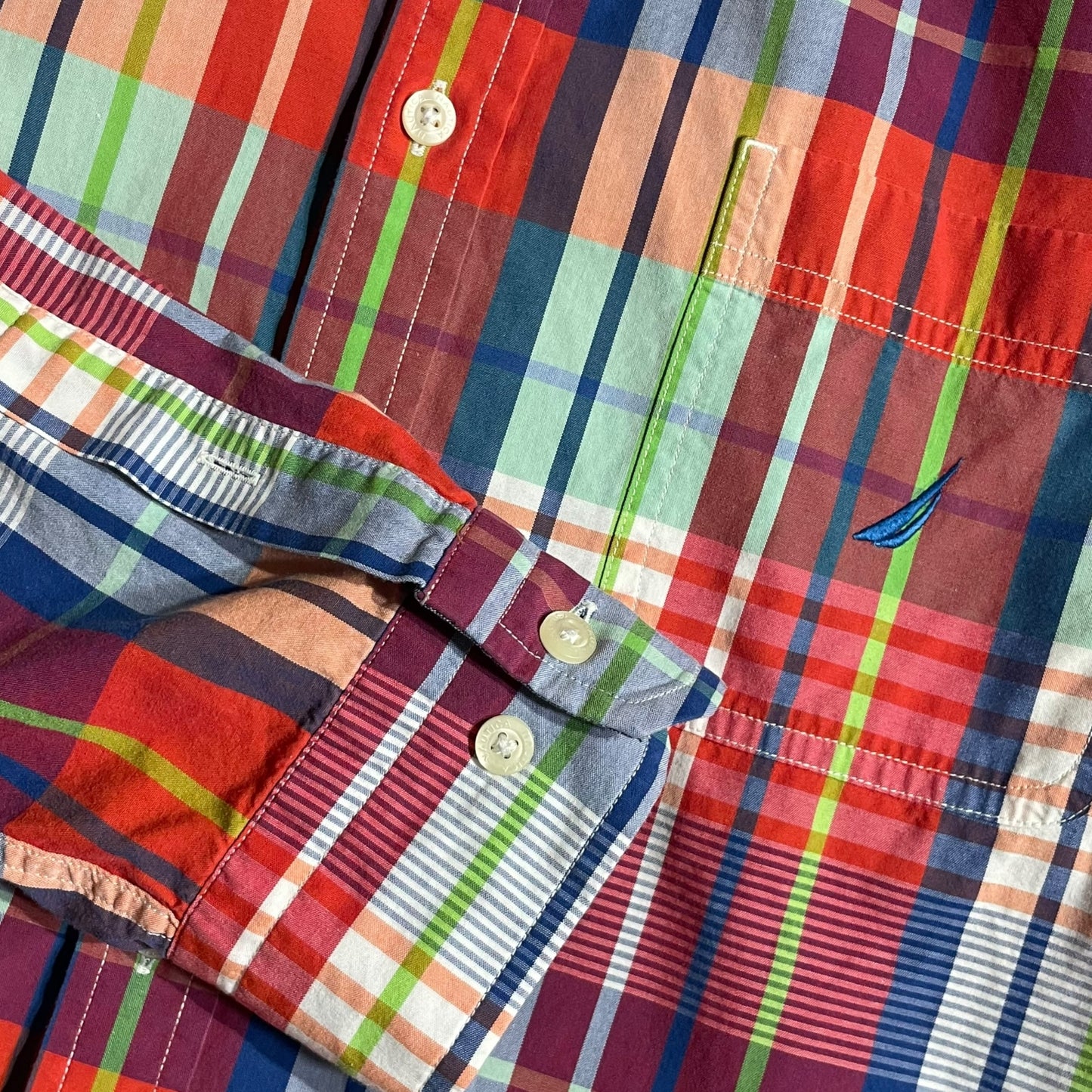 【USED】Nautica Check BD Shirt