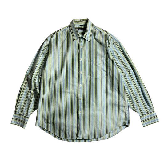 【USED】Nautica L/SL Stripe BD Shirt