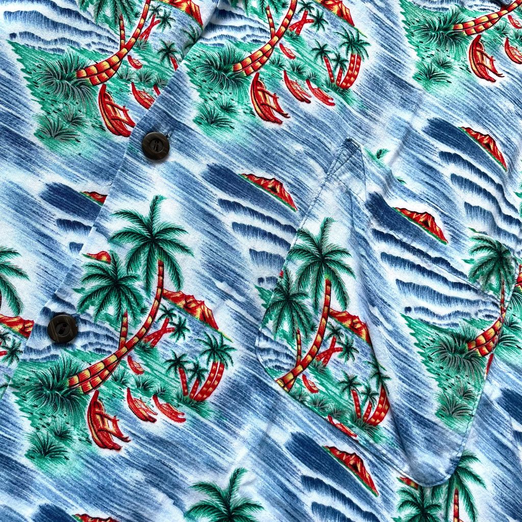 Pineapple Connection Open Collar Rayon Shirt