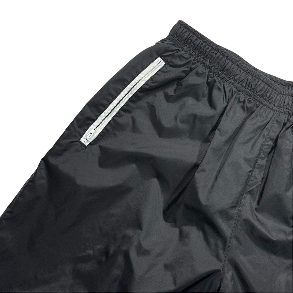 【USED】00s Nike Nylon Pants Black XL / ナイキ ナイロンパンツ ブラック ジップポケット 裾ジップ スウッシュ刺繍 スポーツ