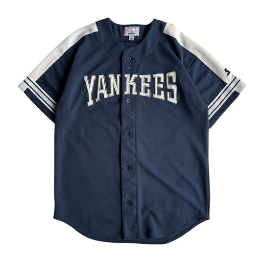 【USED】Starter スターター Newyork Yankees ニューヨークヤンキース Baseball Jersey ベースボールシャツ Lサイズ