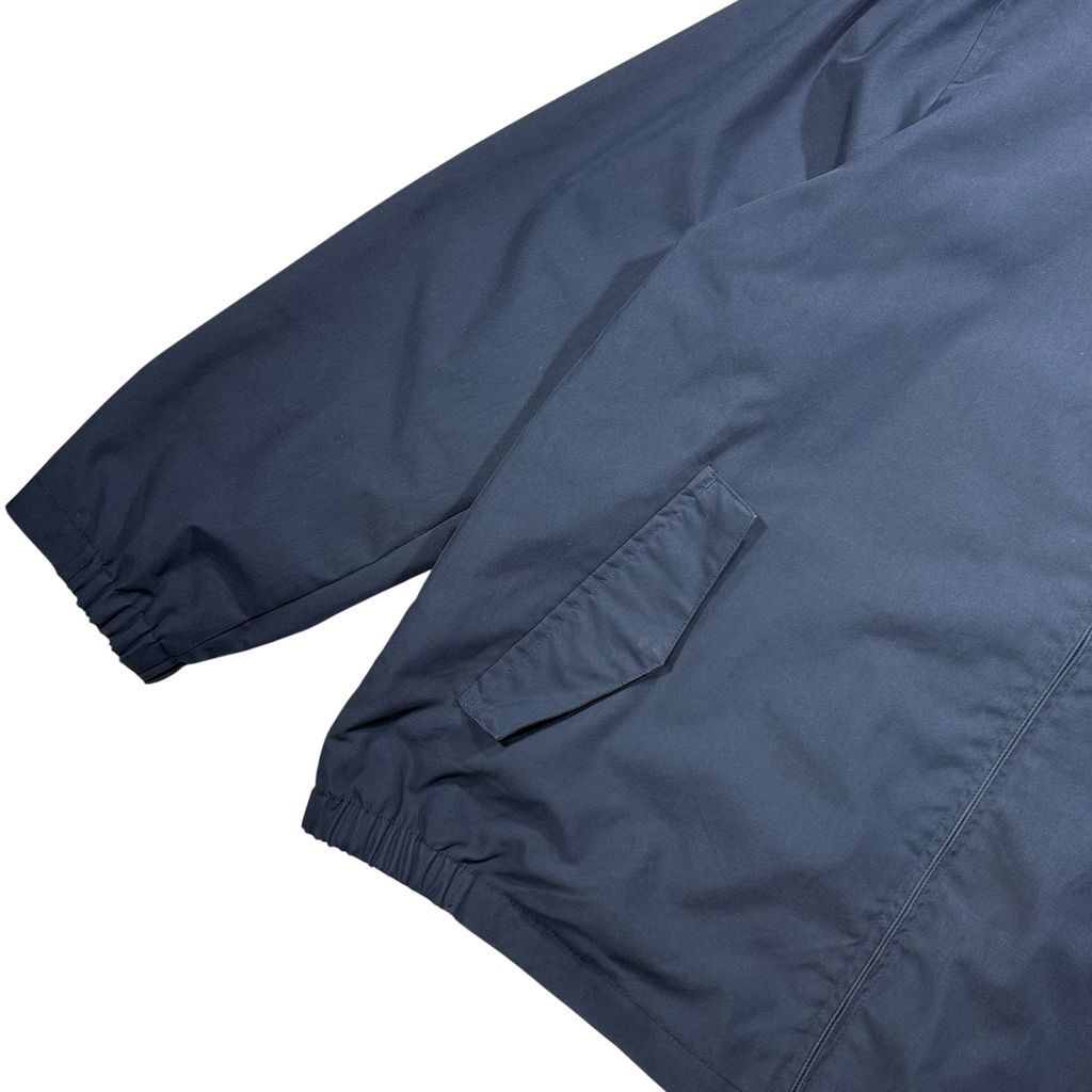 【USED】NAUTICA Swing Top Jacket Navy XL / ノーティカ スウィングトップ ジップアップブルゾン ジャケット 立ち襟 コーデュロイ切り替え 紺 ビッグサイズ 古着 USED