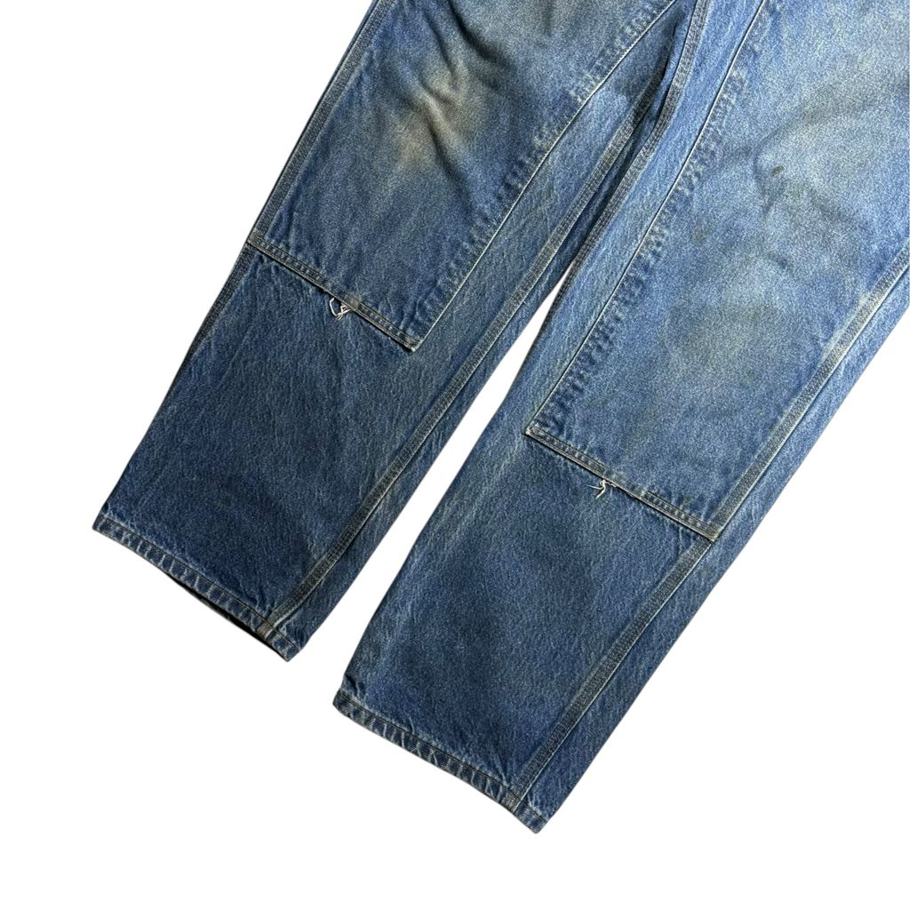 【USED】Carhartt B07 DNM Double Knee Denim Painter Pants Blue 38 / カーハート ダブルニー デニム ペインターパンツ ブルー 青 デニム地 ワークウェア ビンテージ 古着 USED